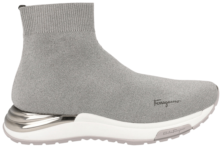 Ferragamo Wmns Ninette High Sock Sneaker Grey