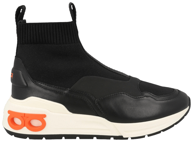 Ferragamo Wmns Cosma Sock High Sneaker Black