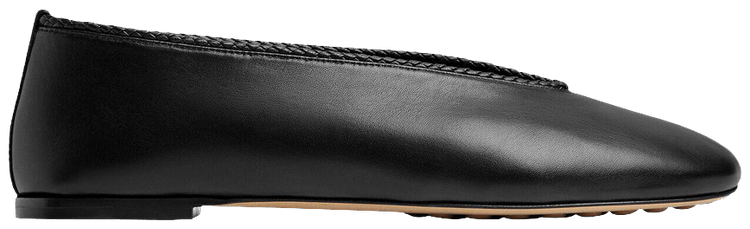 Bottega Veneta Wmns Rosa Ballerina Flat Black