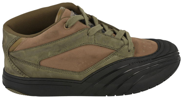 Givenchy Suede Trimmed Mid Sneaker Green