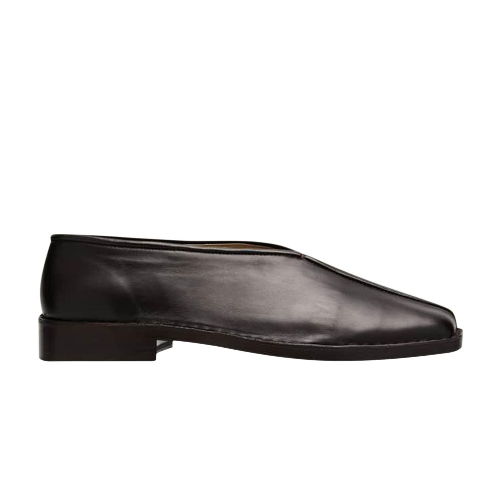 Pre-owned Lemaire Flat Piped Slippers 'black Dark Chocolate' | Men's Size 44