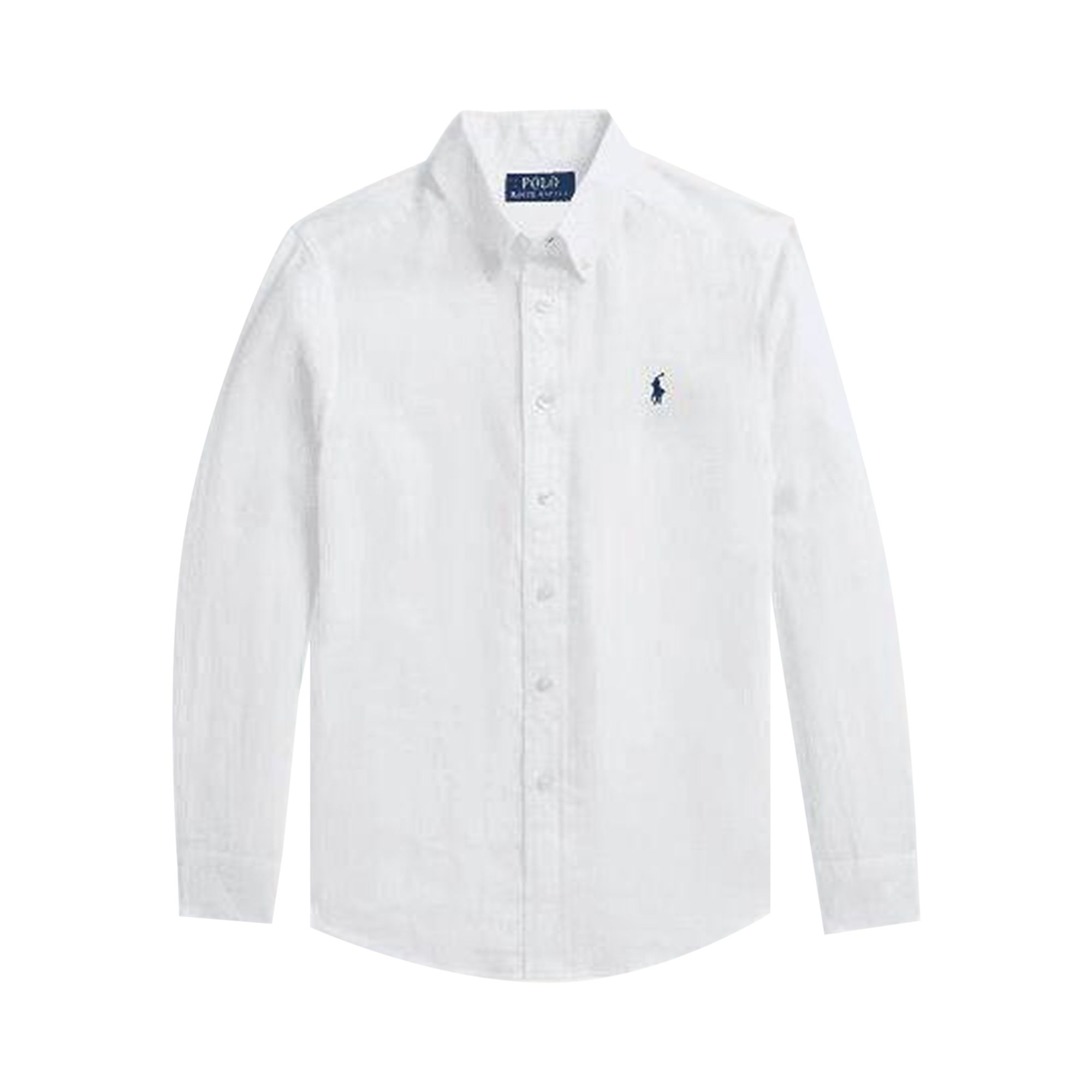 Pre-owned Polo Ralph Lauren Long-sleeve Linen Sport Shirt Solid 'white' | Men's Size L