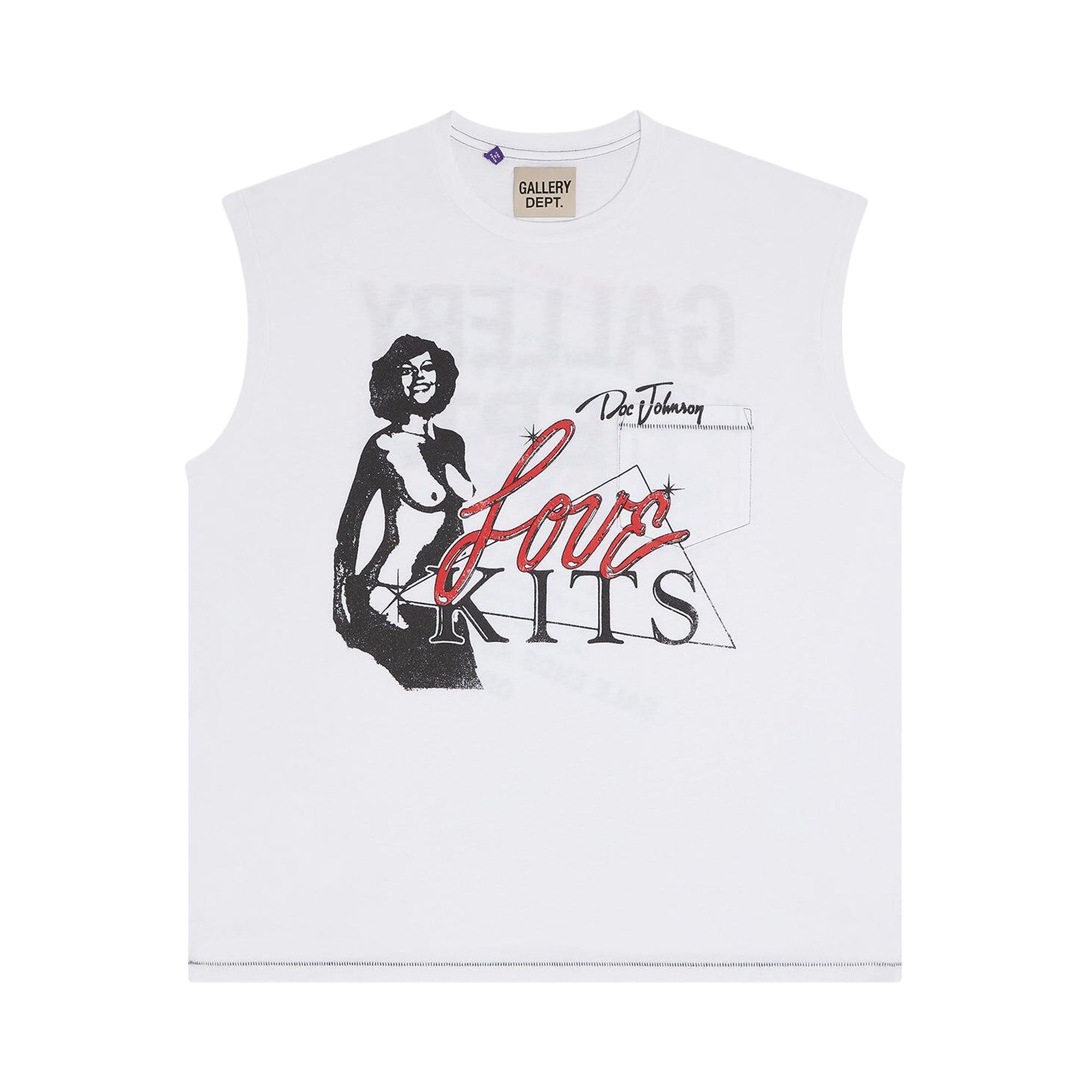 Pre-owned Gallery Dept. X Doc Johnson Love Kits Sleeveless Tee 'clean White' | Men's Size S