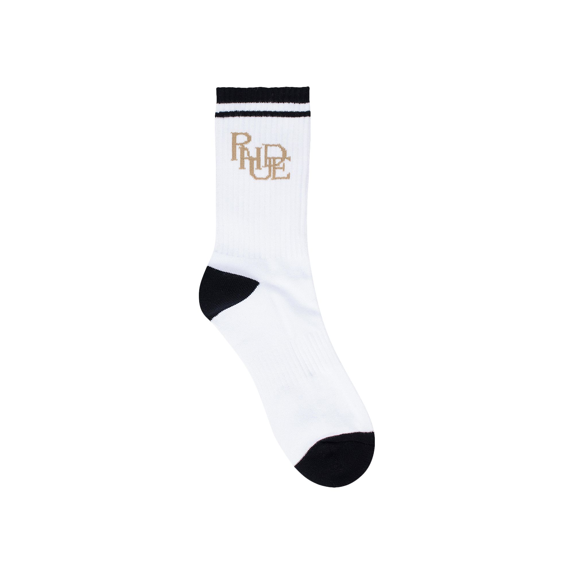 Pre-owned Rhude Scribble Logo Socks 'white' | Men's Size Onesize
