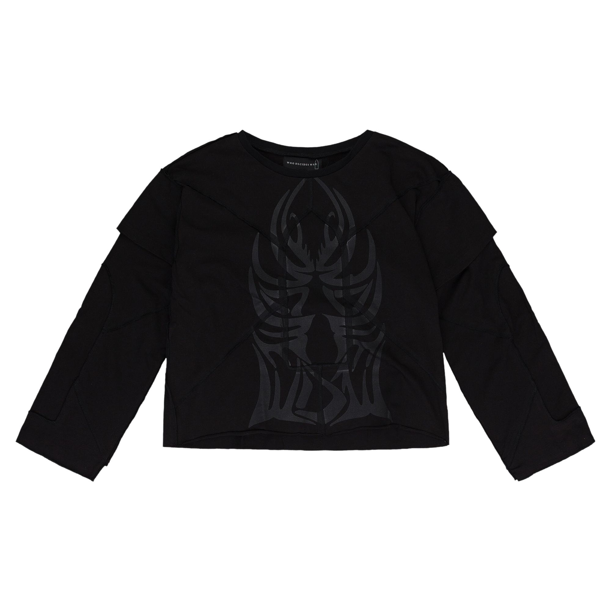 Click to view more detailed imagery on our partner's website Pre-owned Who Decides War Winged Gradient Long-sleeve T-shirt 'black' | Men's Size L
