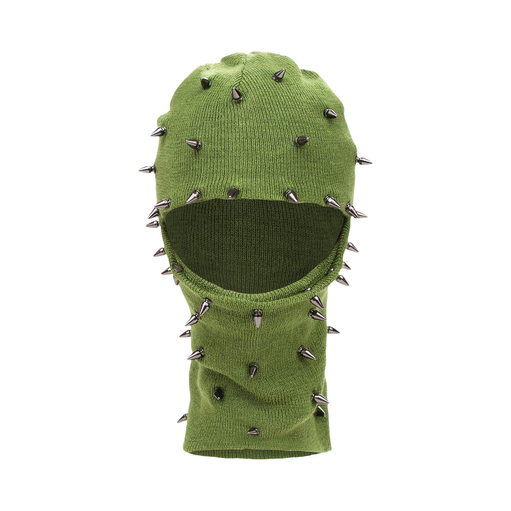 Pre-owned Who Decides War Studded Face Mask 'green' | Men's Size Onesize