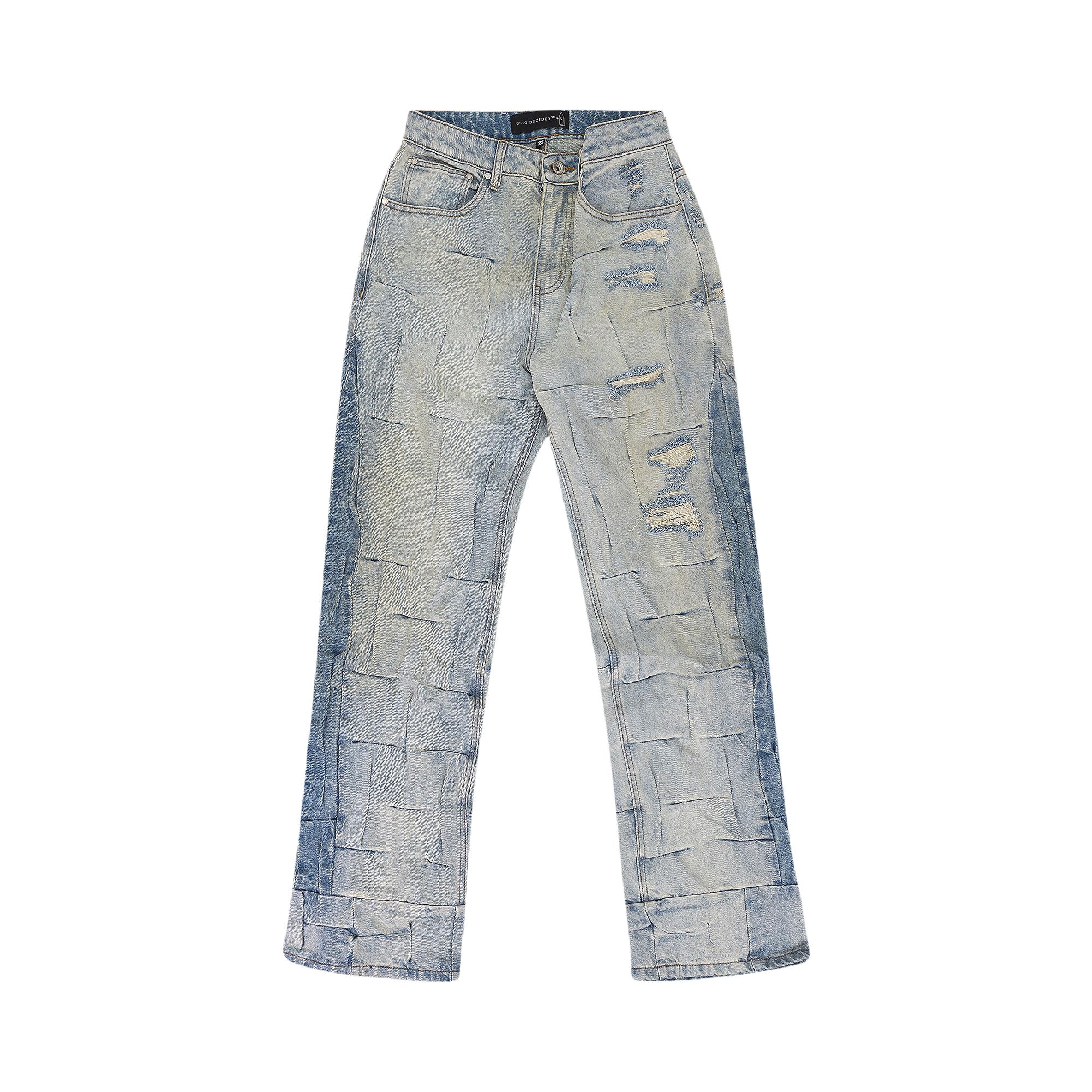 Pre-owned Who Decides War Gathered Straight Fit Jeans 'blue' | Men's Size 40