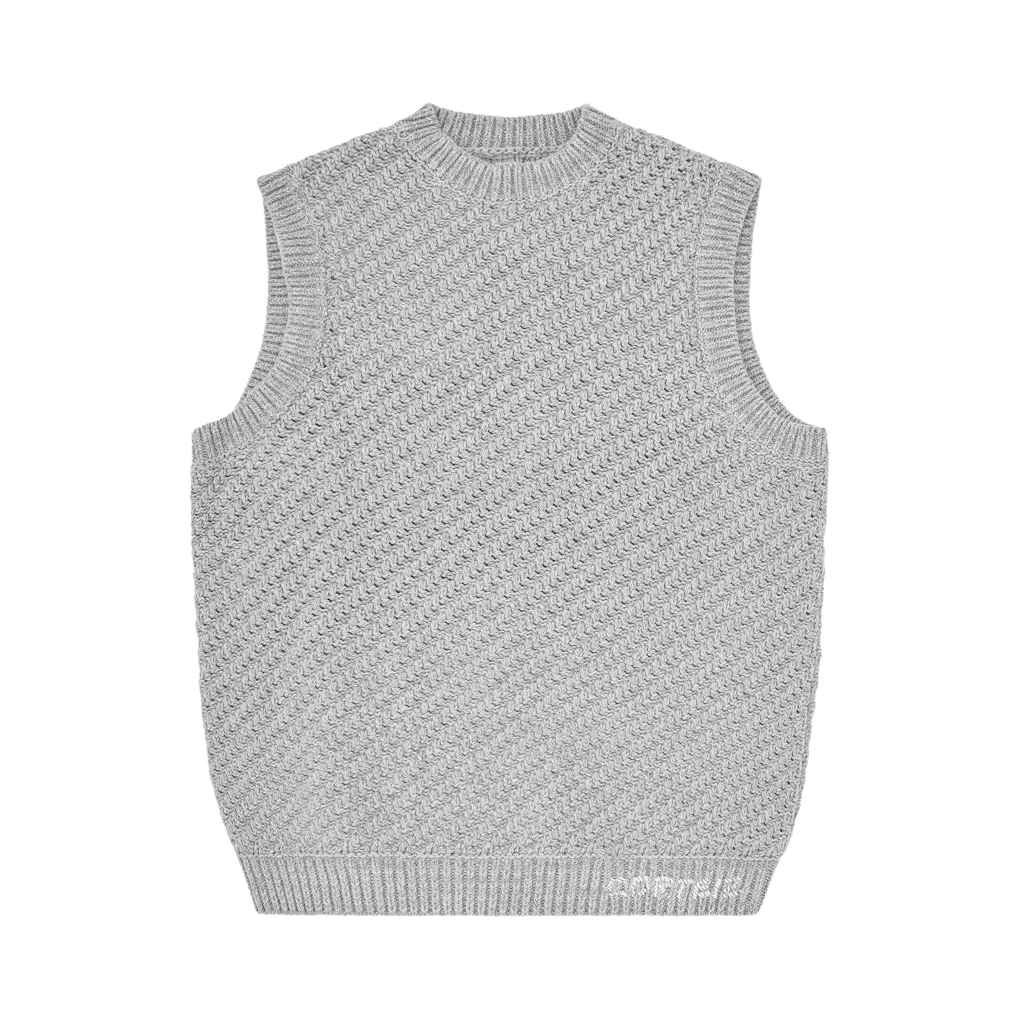Pre-owned Corteiz Hand Embroidered Knit Vest 'grey' | Men's Size M In Gray