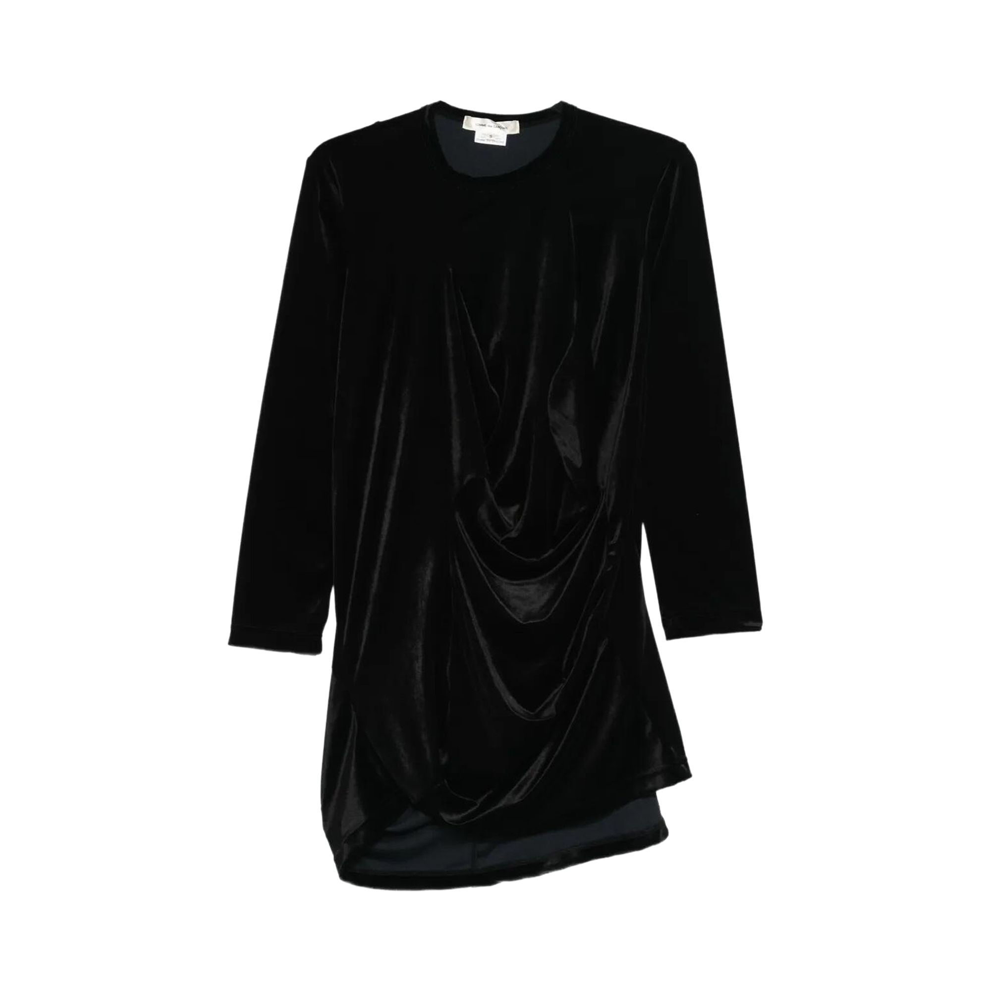 Pre-owned Comme Des Garçons Irregular Pleated Decoration T-shirt 'black' | Women's Size S