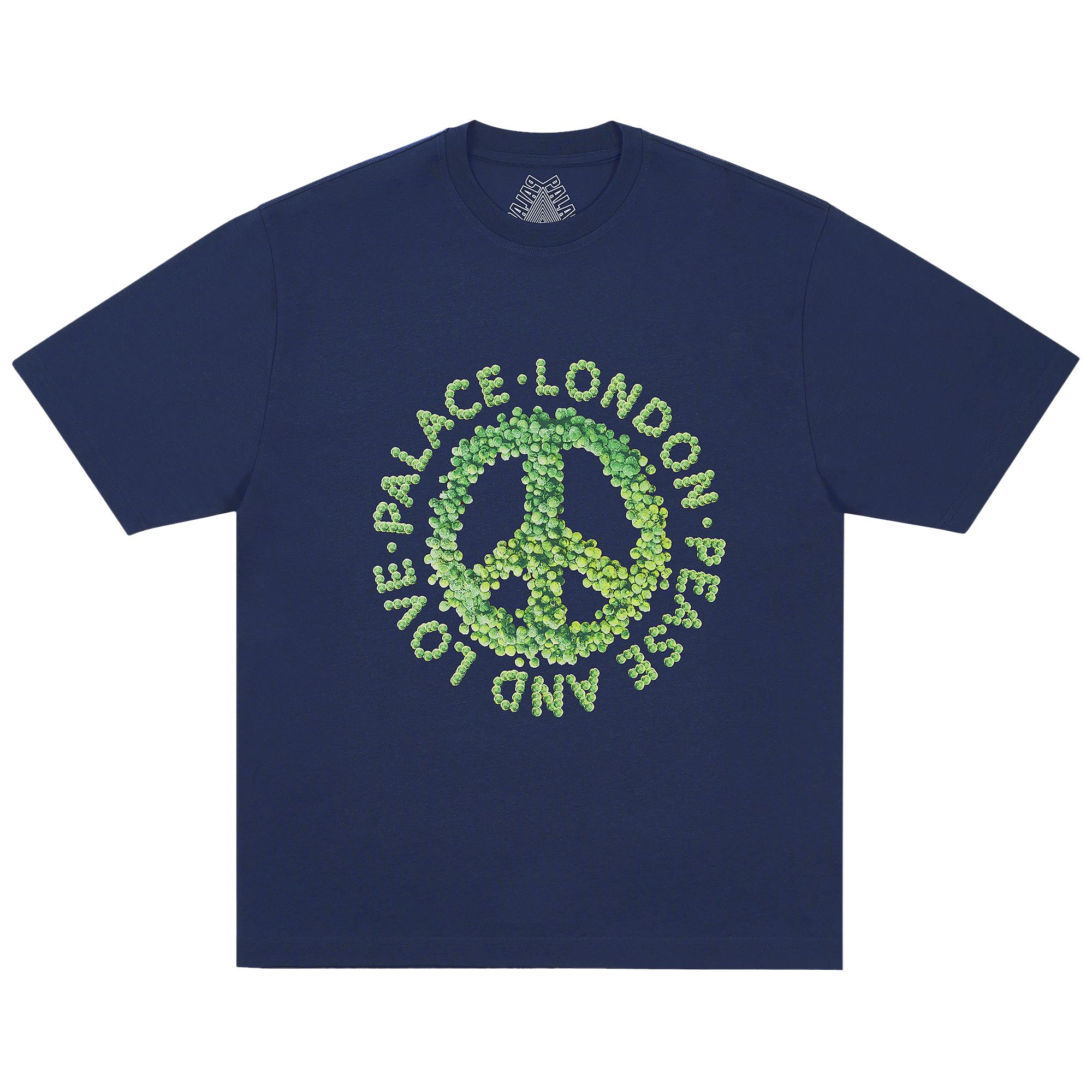 Pre-owned Palace Pease And Love T-shirt 'navy' | Blue | Men's Size L