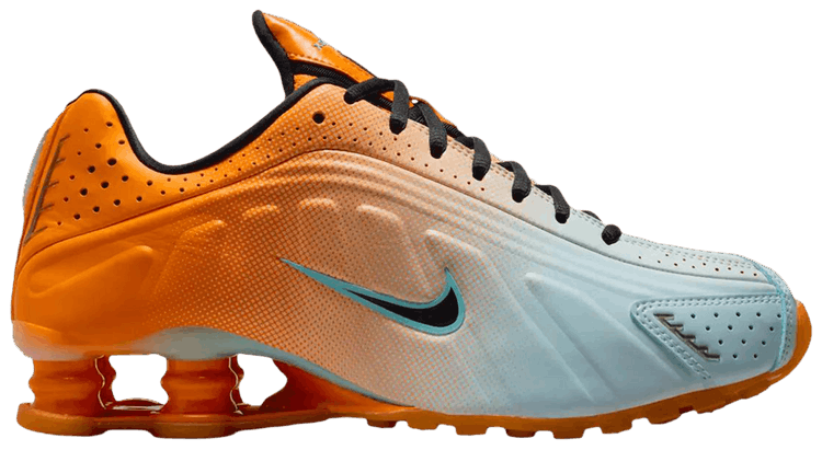 Nike Wmns Shox R4 Vivid Orange Black Glacier Blue