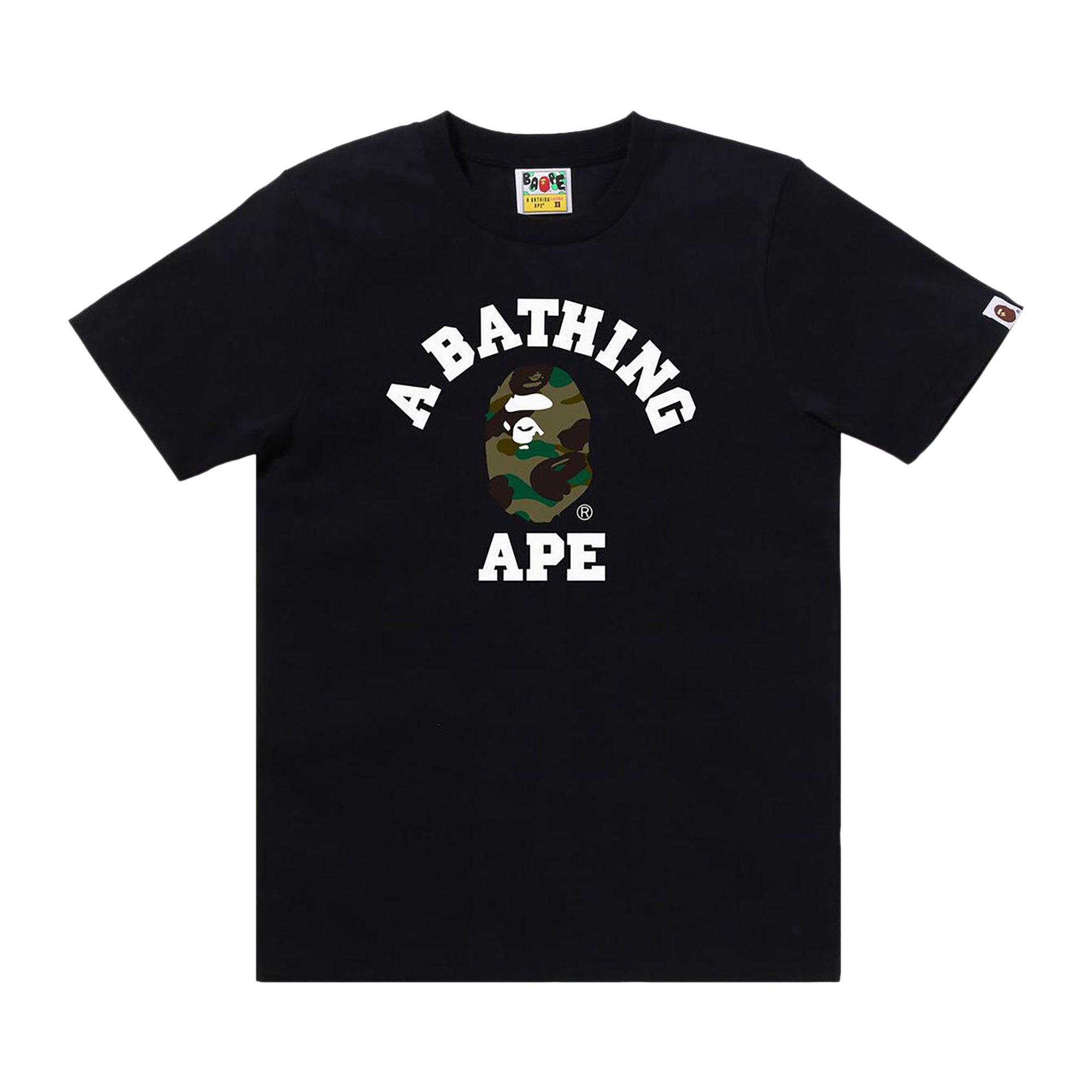Click to view more detailed imagery on our partner's website Pre-owned Bape 1st Camo College Tee 'black/yellow' | Men's Size M