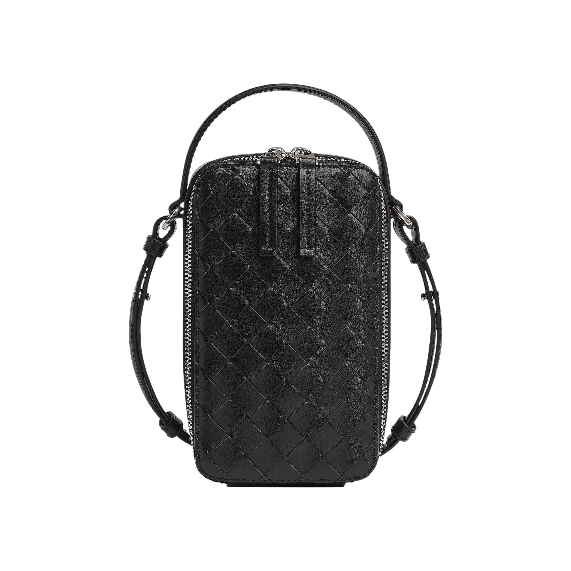 Pre-owned Bottega Veneta Phone Pouch 'nocturnal/silver' | Black | Men's Size Onesize