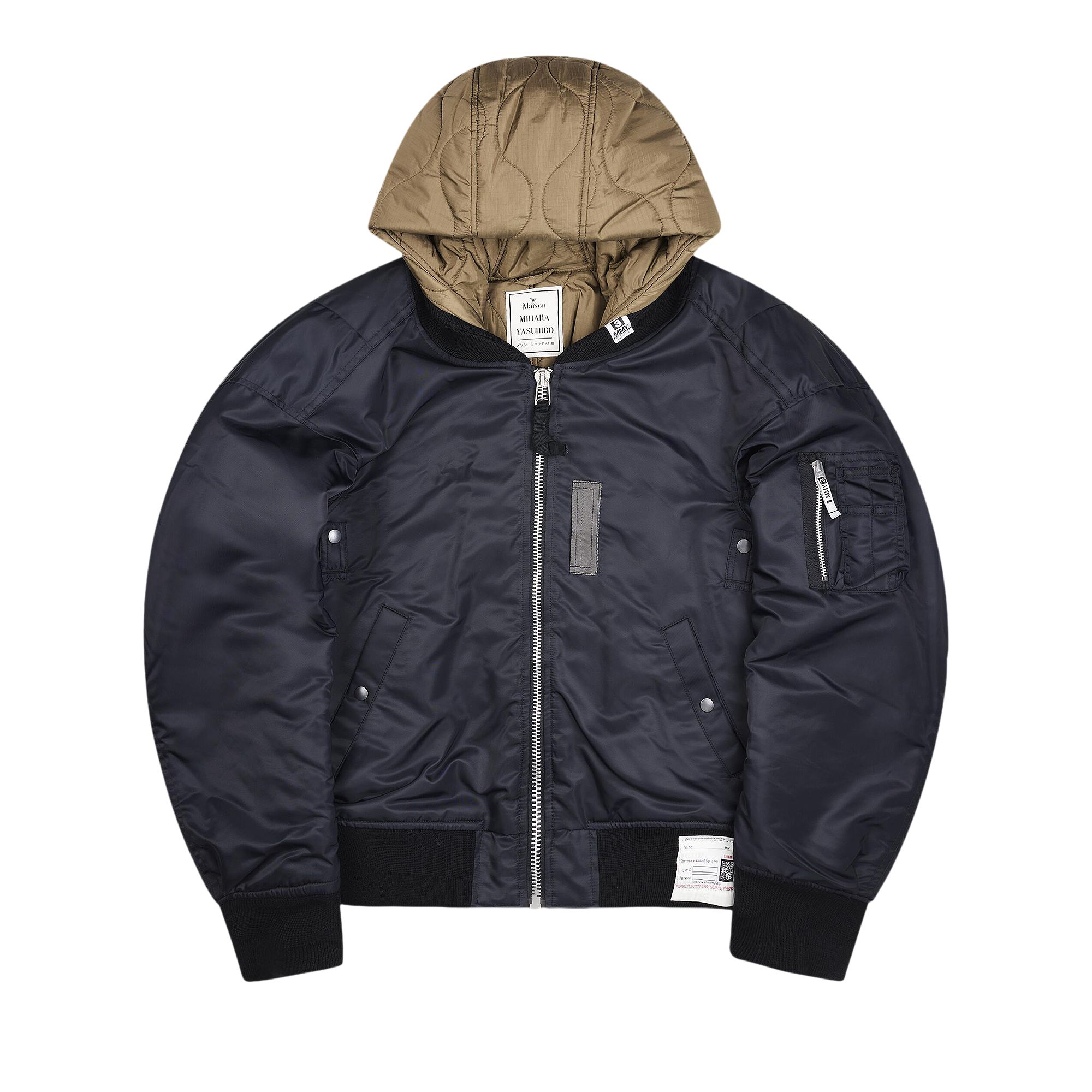 Pre-owned Miharayasuhiro Maison Mihara Yasuhiro Hooded Bomber Jacket 'black' | Men's Size 48