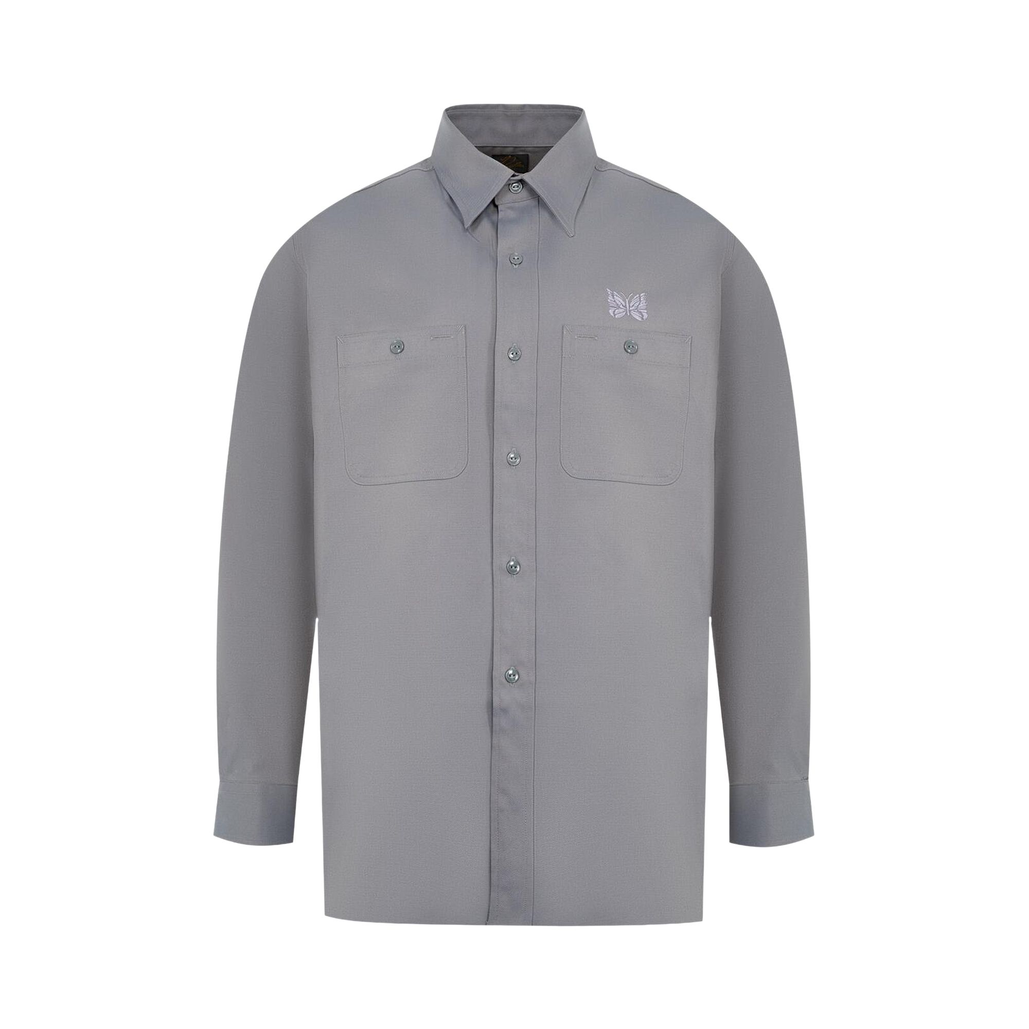 Pre-owned Needles Work Shirt 'grey' | Men's Size M In Gray