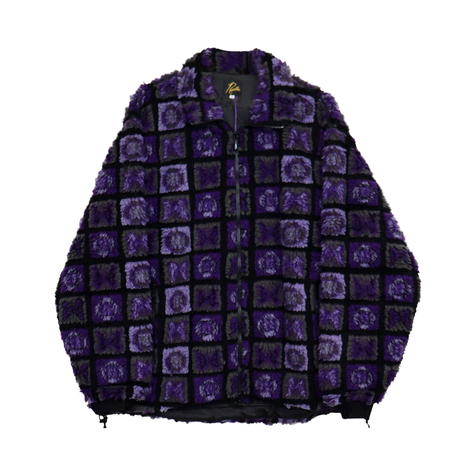 Click to view more detailed imagery on our partner's website Pre-owned Needles Fur Jacket Papillon Plaid Pile 'purple/black' | Men's Size M