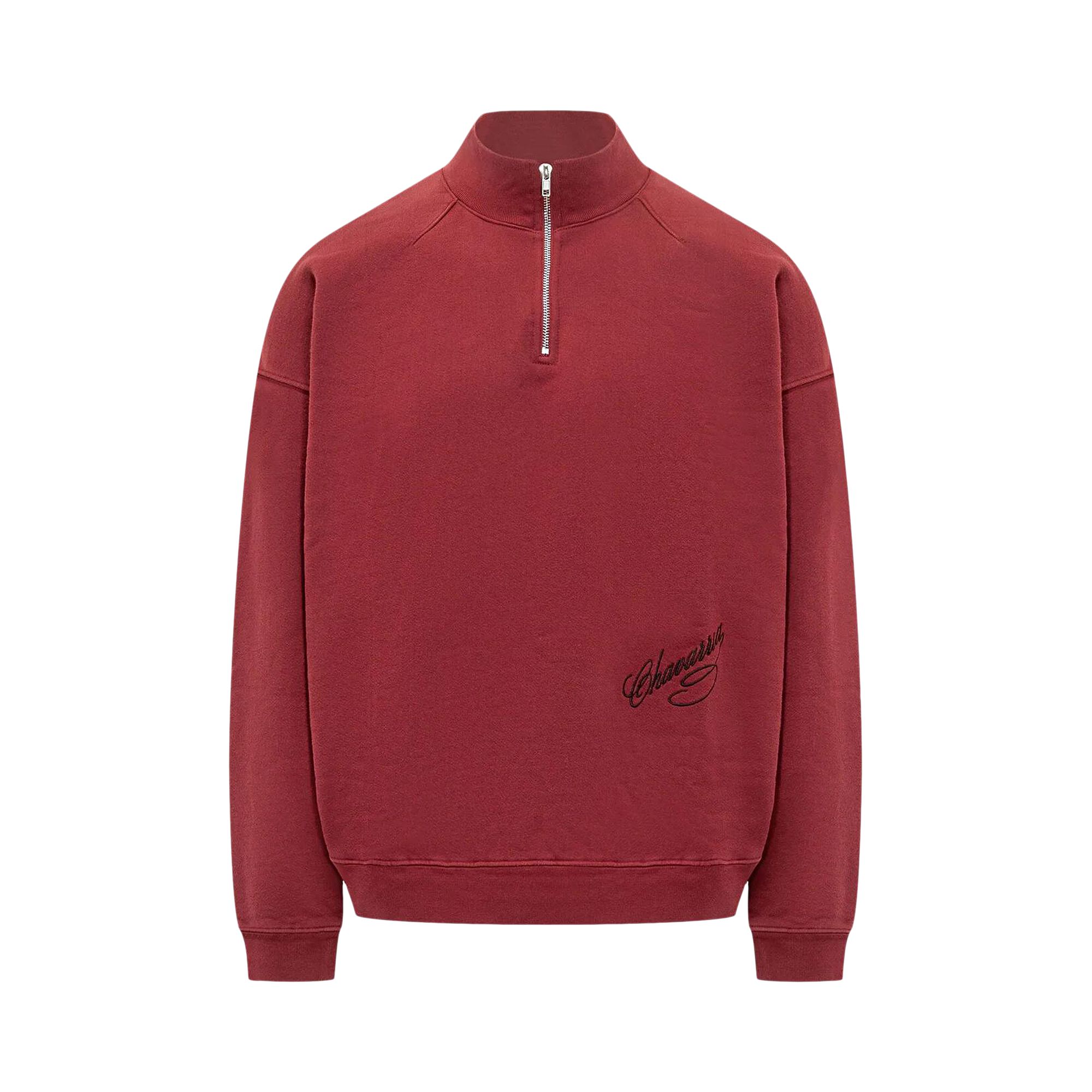Pre-owned Willy Chavarria Bravo Quarter Zip 'red' | Men's Size M