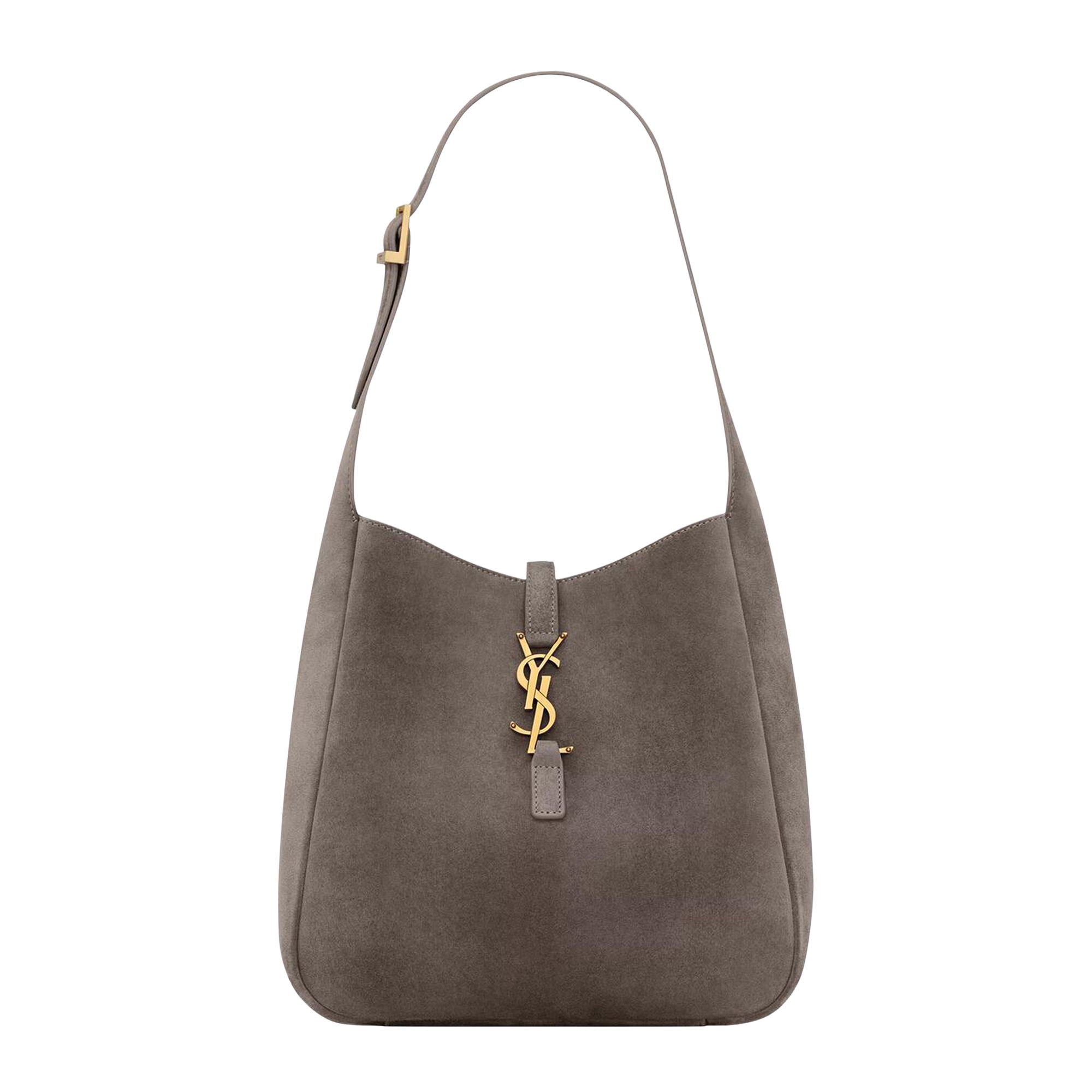 Pre-owned Saint Laurent Le 5a7 Small Suede 'urban Chic' | Grey | Women's Size Onesize In Gray