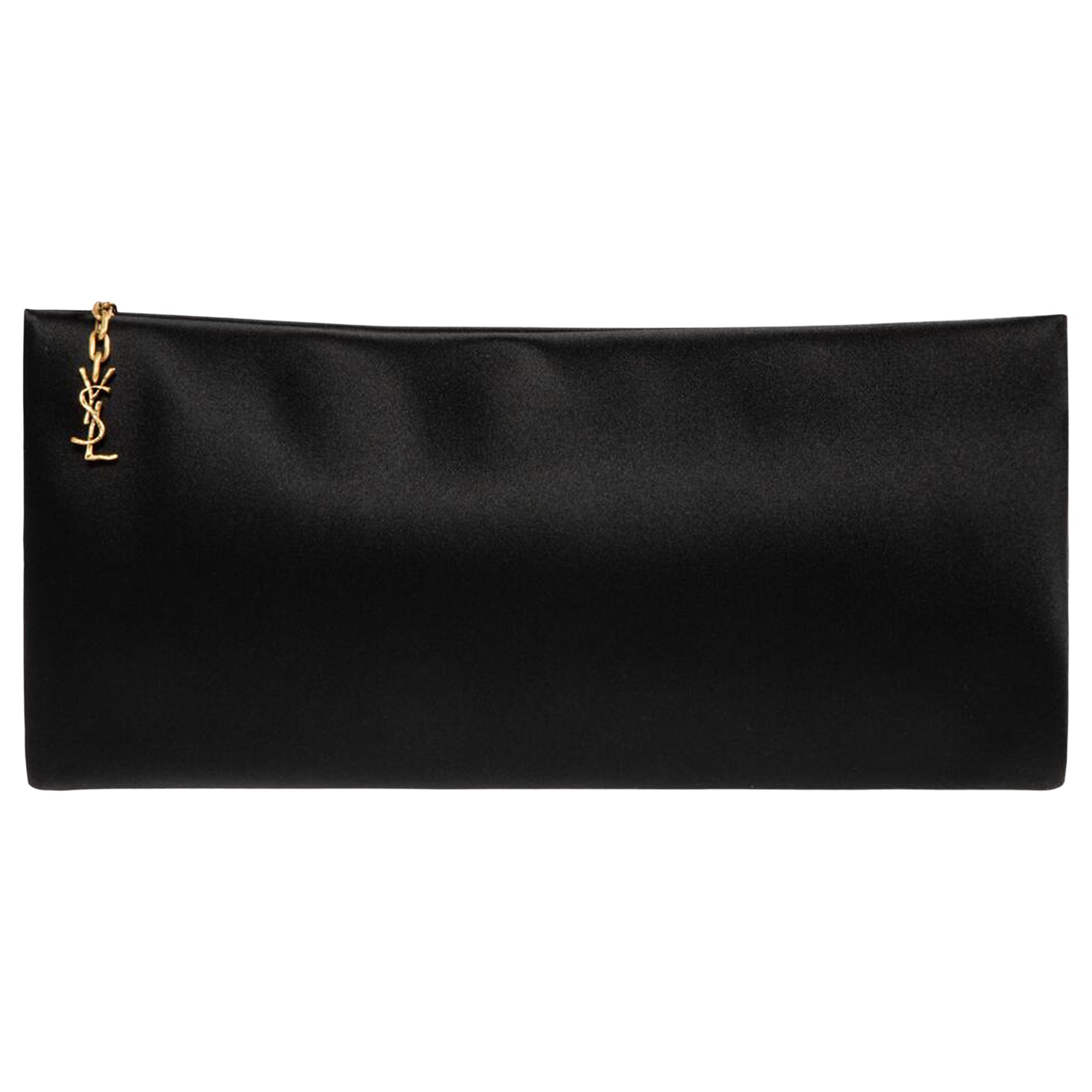 SAINT LAURENT Pre-owned Folded Evening Clutch 'nero' | Black | Women's Size Onesize