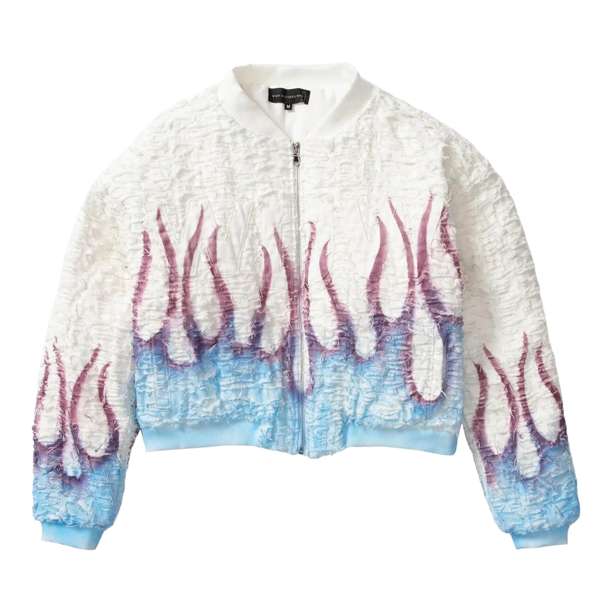 Pre-owned Who Decides War Husk Flame Bomber 'cloud/multicolor' | White | Men's Size M