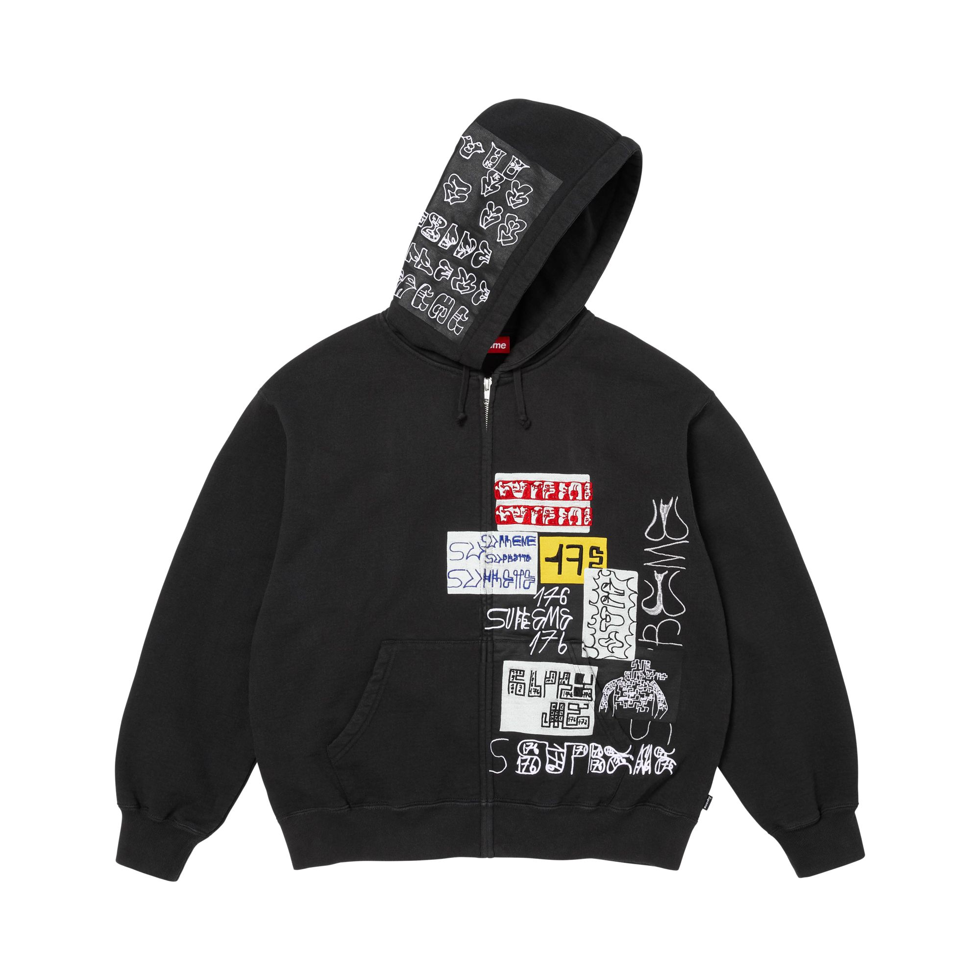 Pre-owned Supreme 176 Zip Up Hooded Sweatshirt 'black' | Men's Size Xl