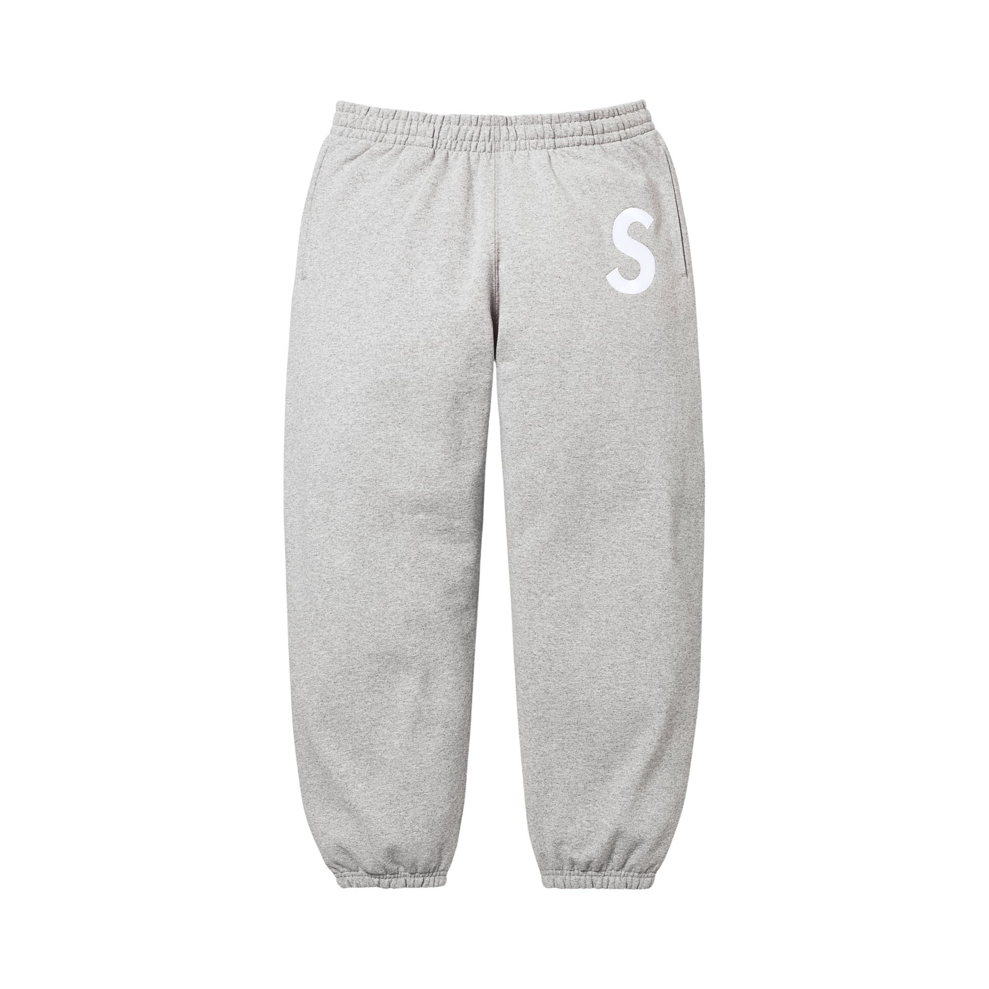 Pre-owned Supreme S Logo Sweatpant 'heather Grey' | Men's Size Xl In Gray