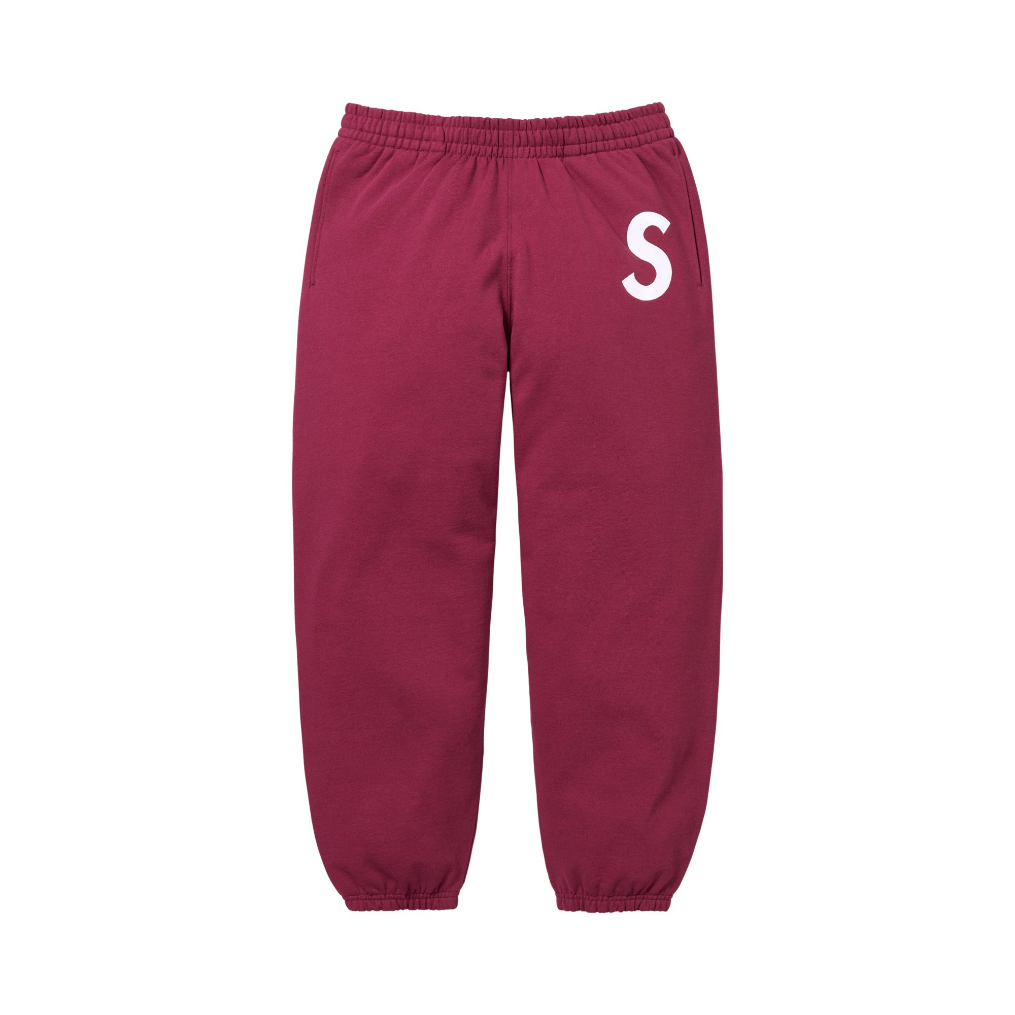 Pre-owned Supreme S Logo Sweatpant 'raspberry' | Red | Men's Size M