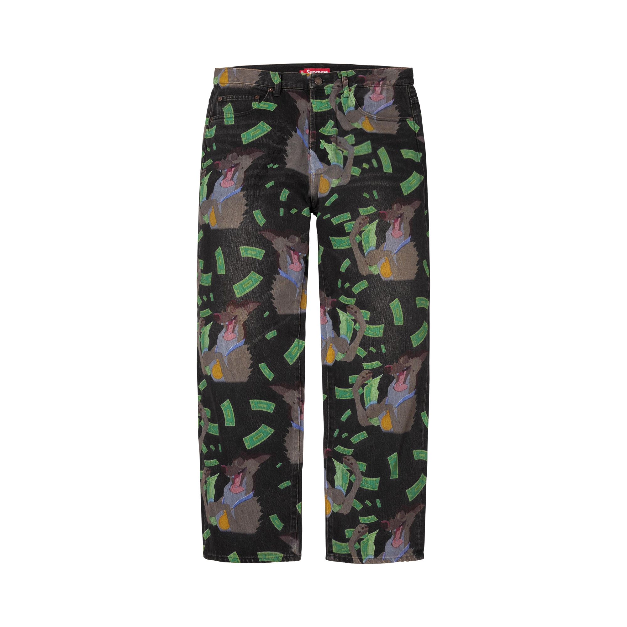 SUPREME Pre-owned All Dogs Go To Heaven Loose Fit Jean 'washed Black' | Men's Size 38