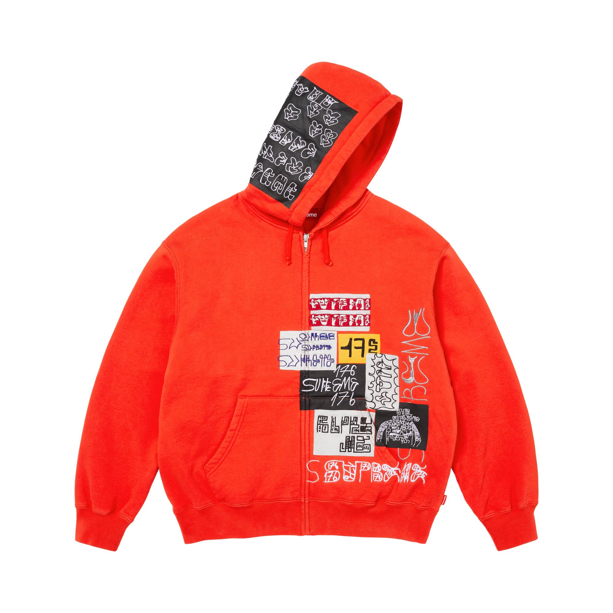 SUPREME Pre-owned 176 Zip Up Hooded Sweatshirt 'bright Orange' | Men's Size M
