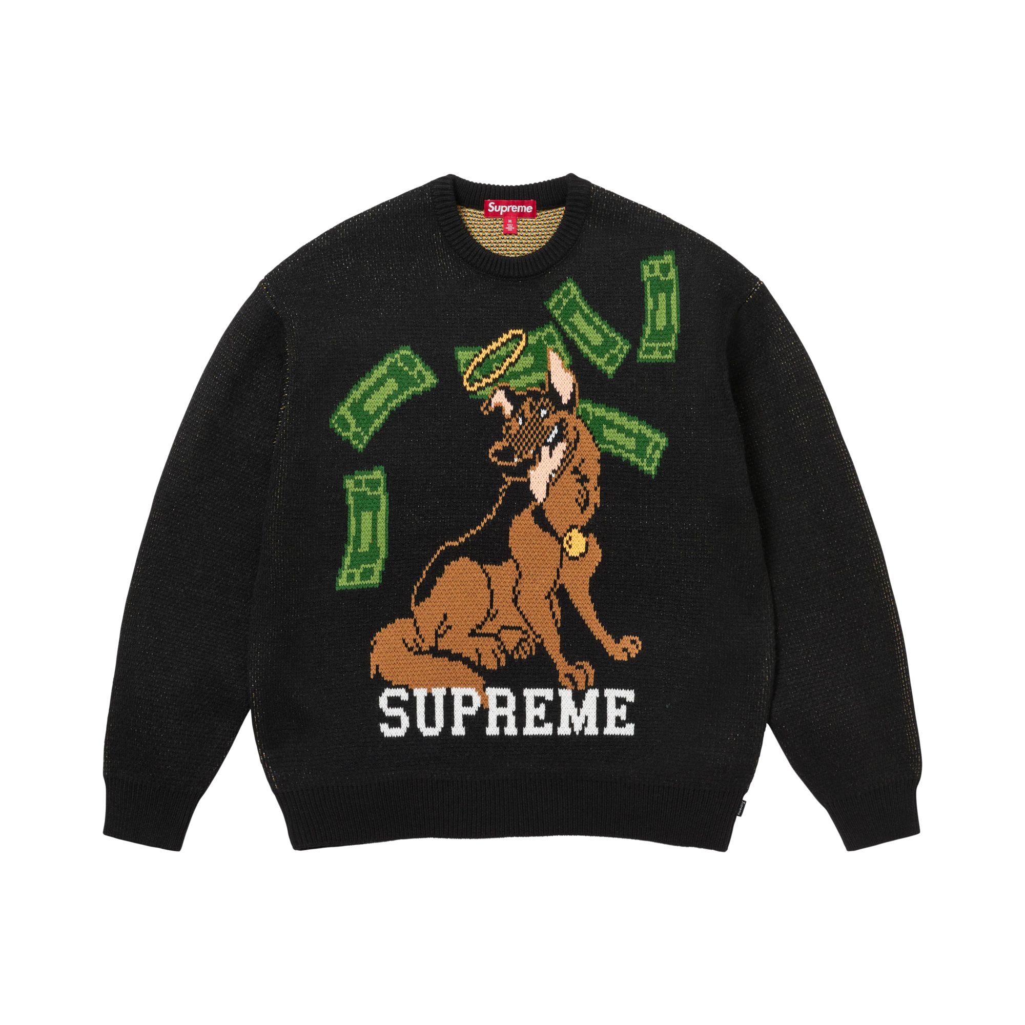 Pre-owned Supreme All Dogs Go To Heaven Sweater 'black' | Men's Size Xl