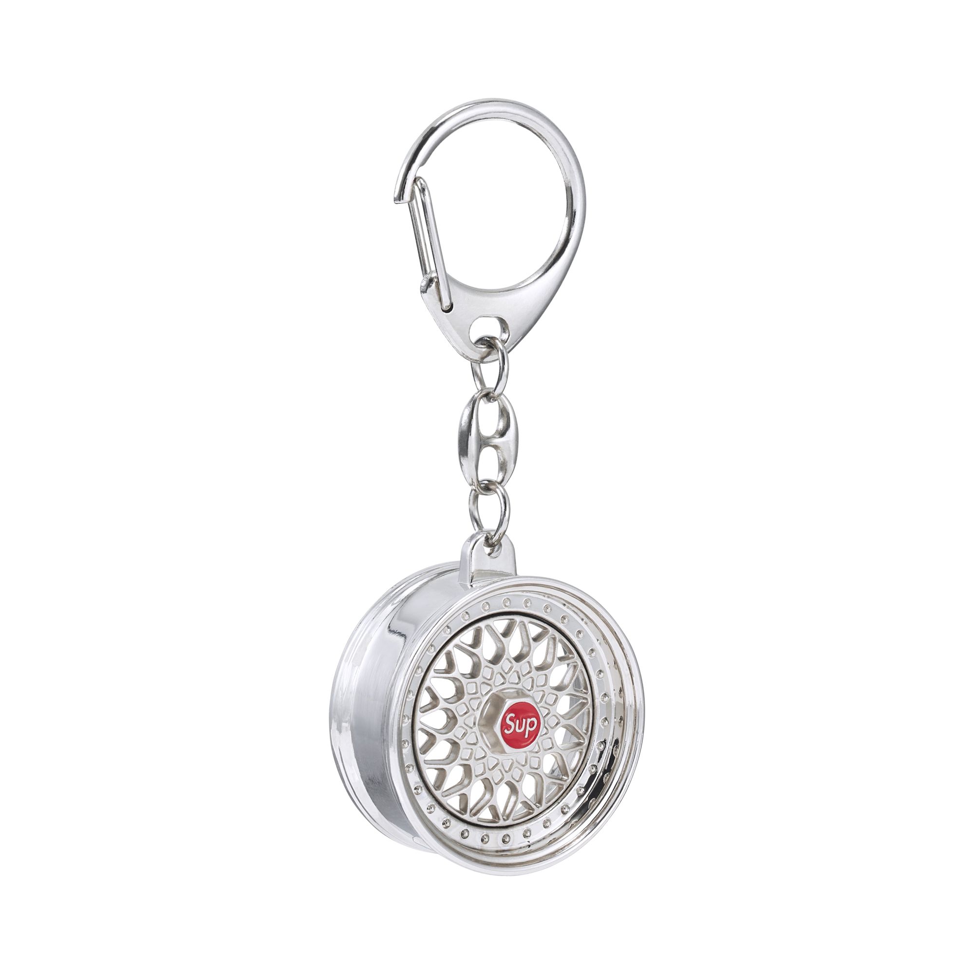 Pre-owned Supreme X Bbs Rs Rim Keychain 'chrome' | Silver | Men's Size Onesize