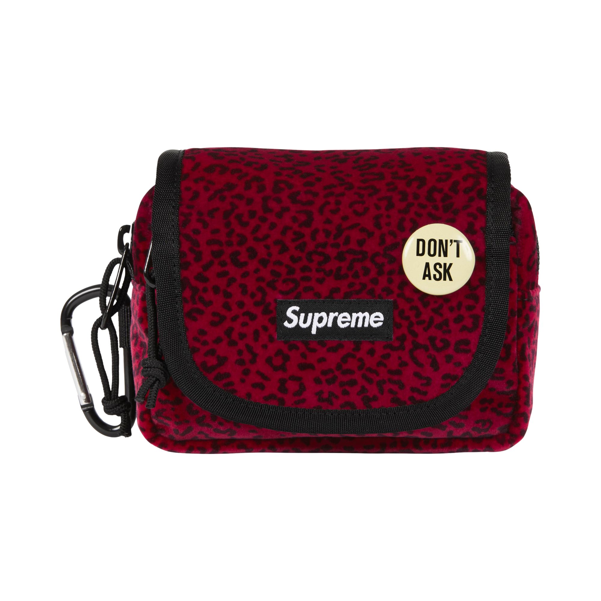 SUPREME Pre-owned Velvet Mini Pouch 'red Leopard' | Men's Size Onesize