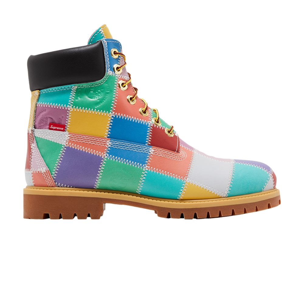 Supreme x Timberland 6 Inch Premium Waterproof Boot 'Patchwork - Multi-Color' | Men's Size 6.5 - TB0A5TBZ-A6B