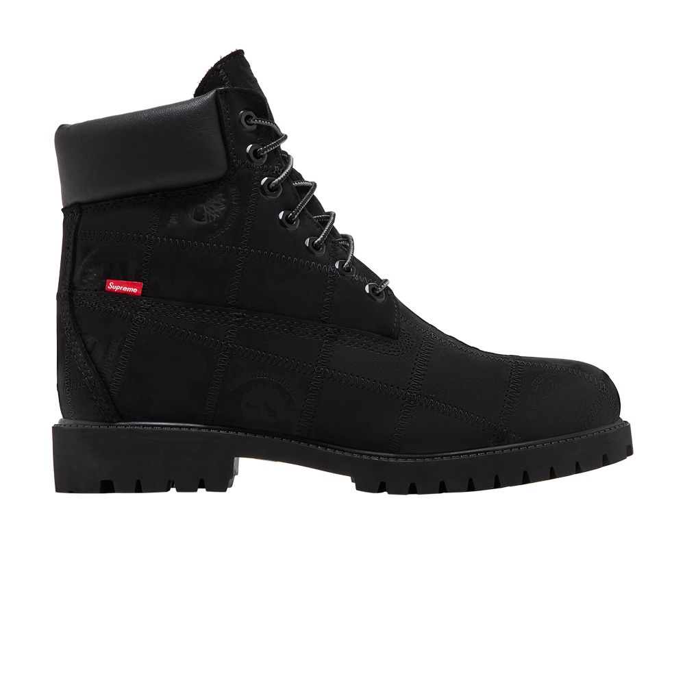 Supreme x Timberland 6 Inch Premium Waterproof Boot 'Patchwork - Black' | Men's Size 8 - 00031-1002500SXT6IP-BLAC
