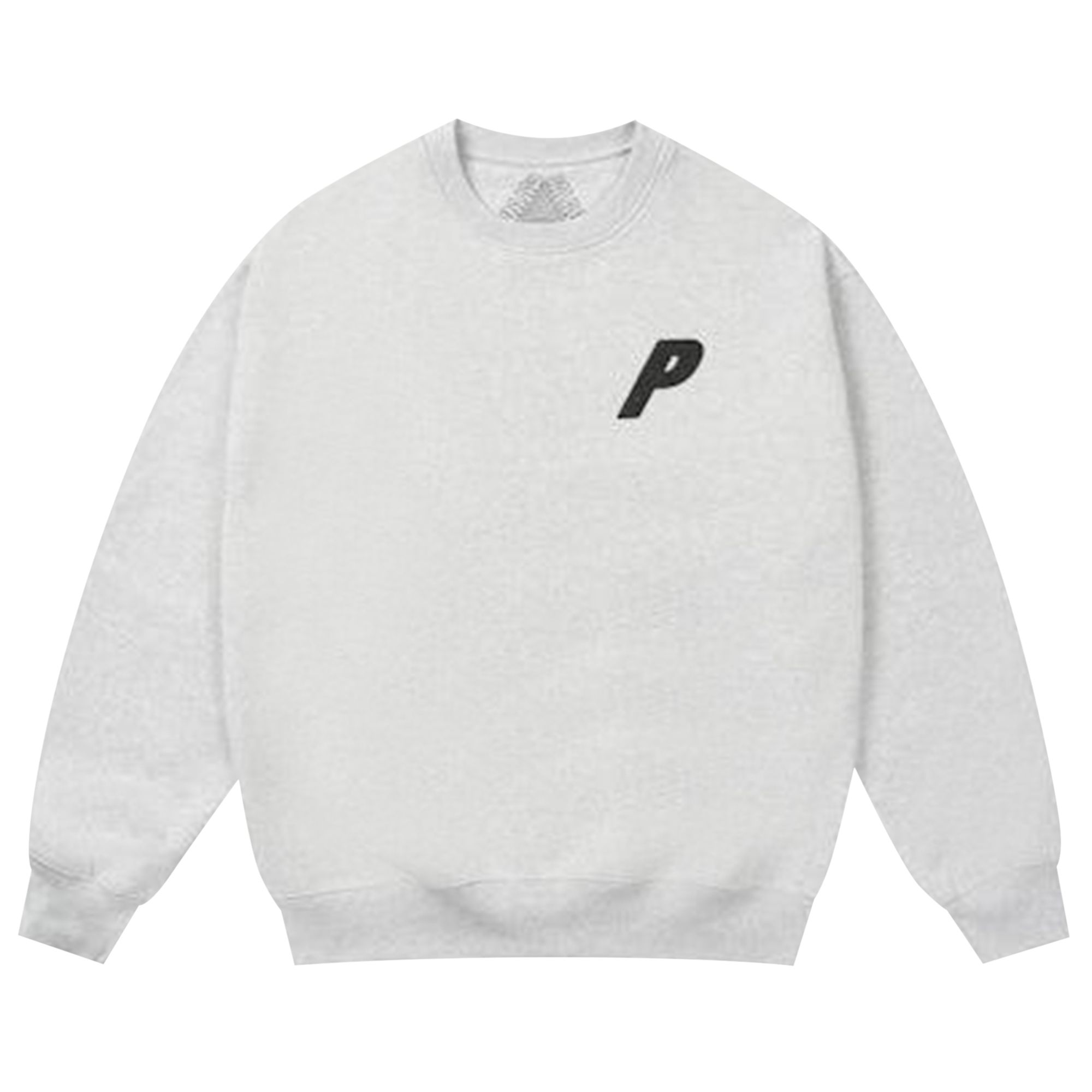 Pre-owned Palace P3 Chain Puff Crew 'grey Marl' | Men's Size L In Gray