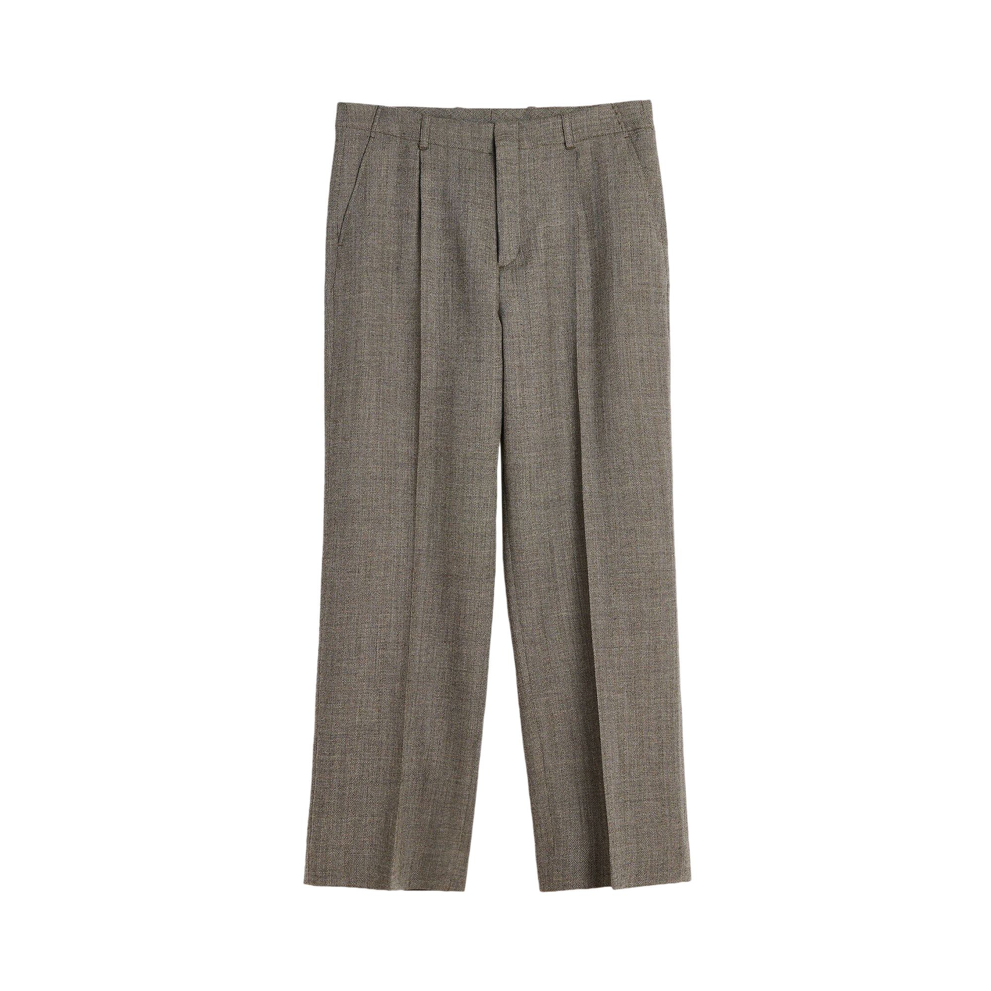 Pre-owned Our Legacy Borrowed Chino 'brown Natural Herringbone' | Men's Size 52