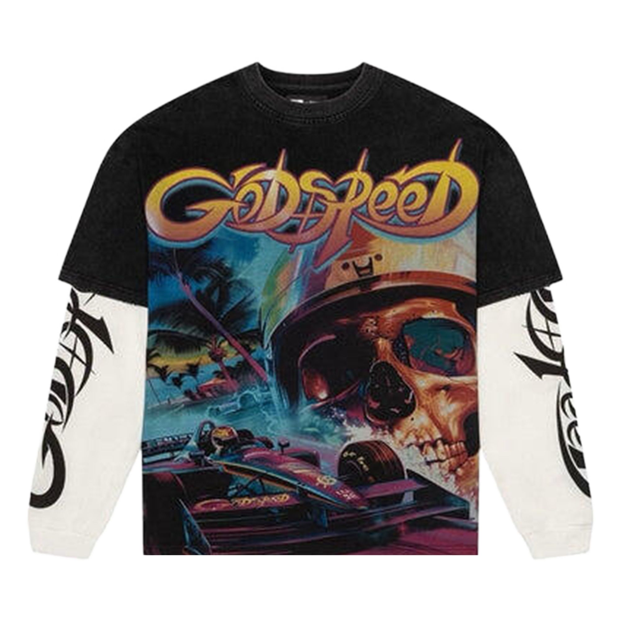 Click to view more detailed imagery on our partner's website Pre-owned Godspeed F1 Dreams Layered T-shirt 'black' | Men's Size Xxl