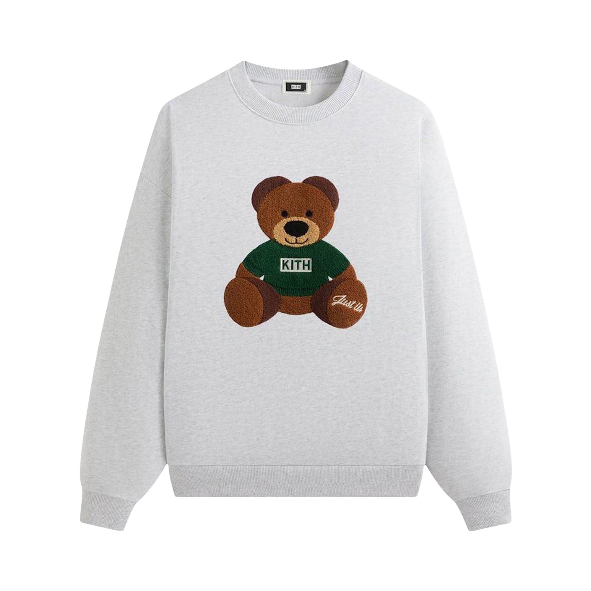 Pre-owned Kith Mas Teddy Nelson Crewneck 'light Heather Grey' | Men's Size L In Gray