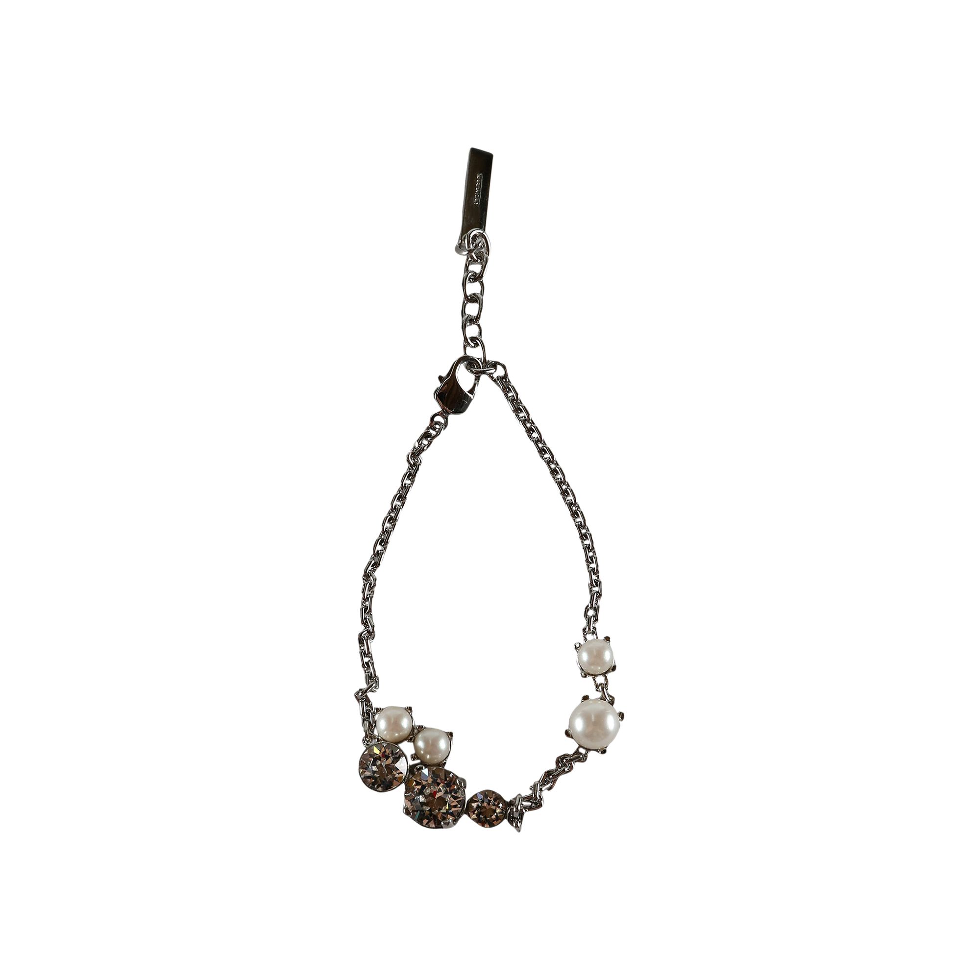 Pre-owned Givenchy Crystal Pearl Mixed Silvery Bracelet 'white/silvery' | Women's Size Onesize