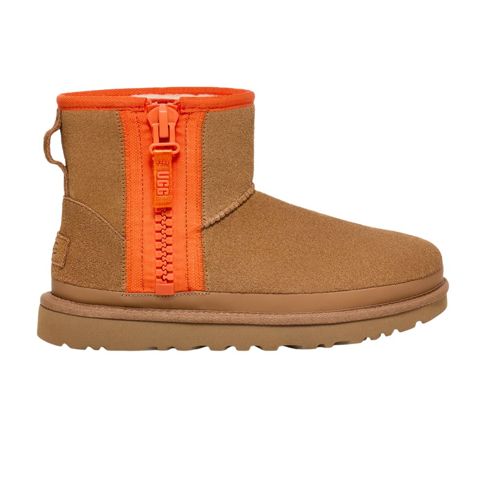 UGG Pre-owned Wmns Classic Mini Zipper Tape Logo 'chestnut' | Tan | Women's Size 9 In Brown