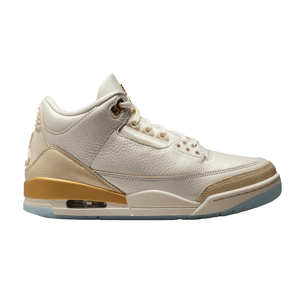 jordan 3 gold and white