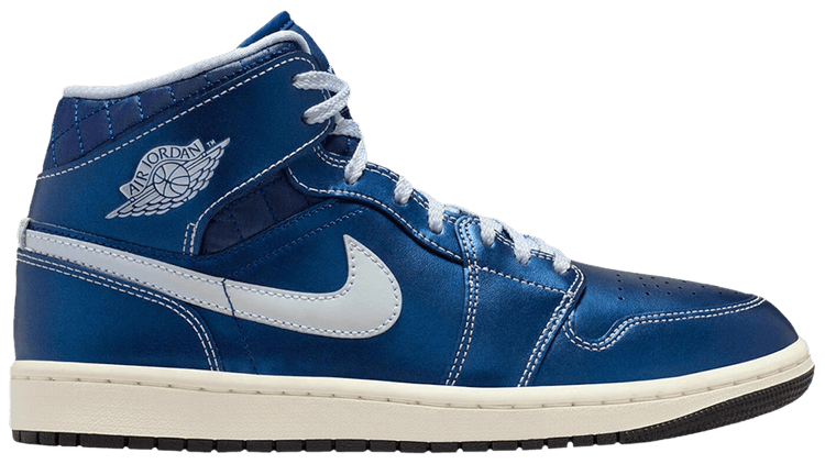 Wmns Air Jordan 1 Mid Quilted Metallic Blue