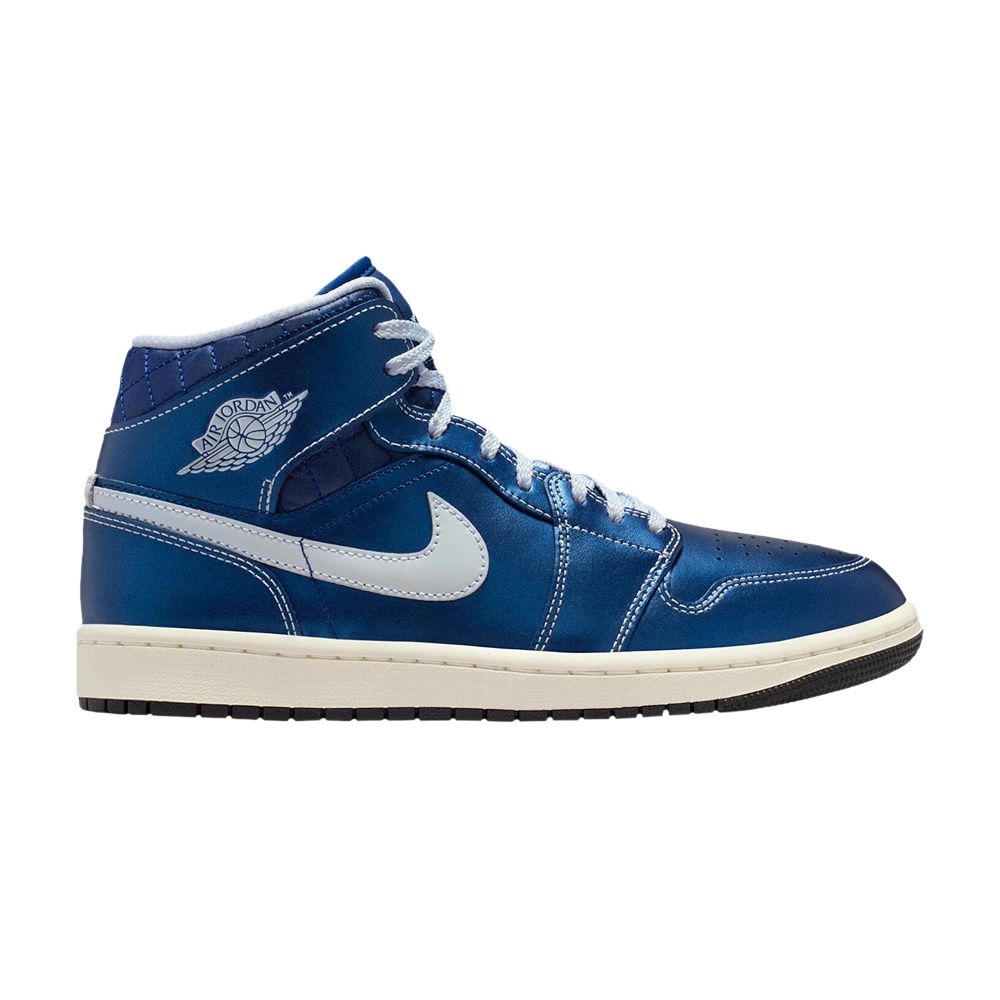 AIR JORDAN Pre-owned Wmns 1 Mid 'quilted Metallic Blue' | Women's Size 10