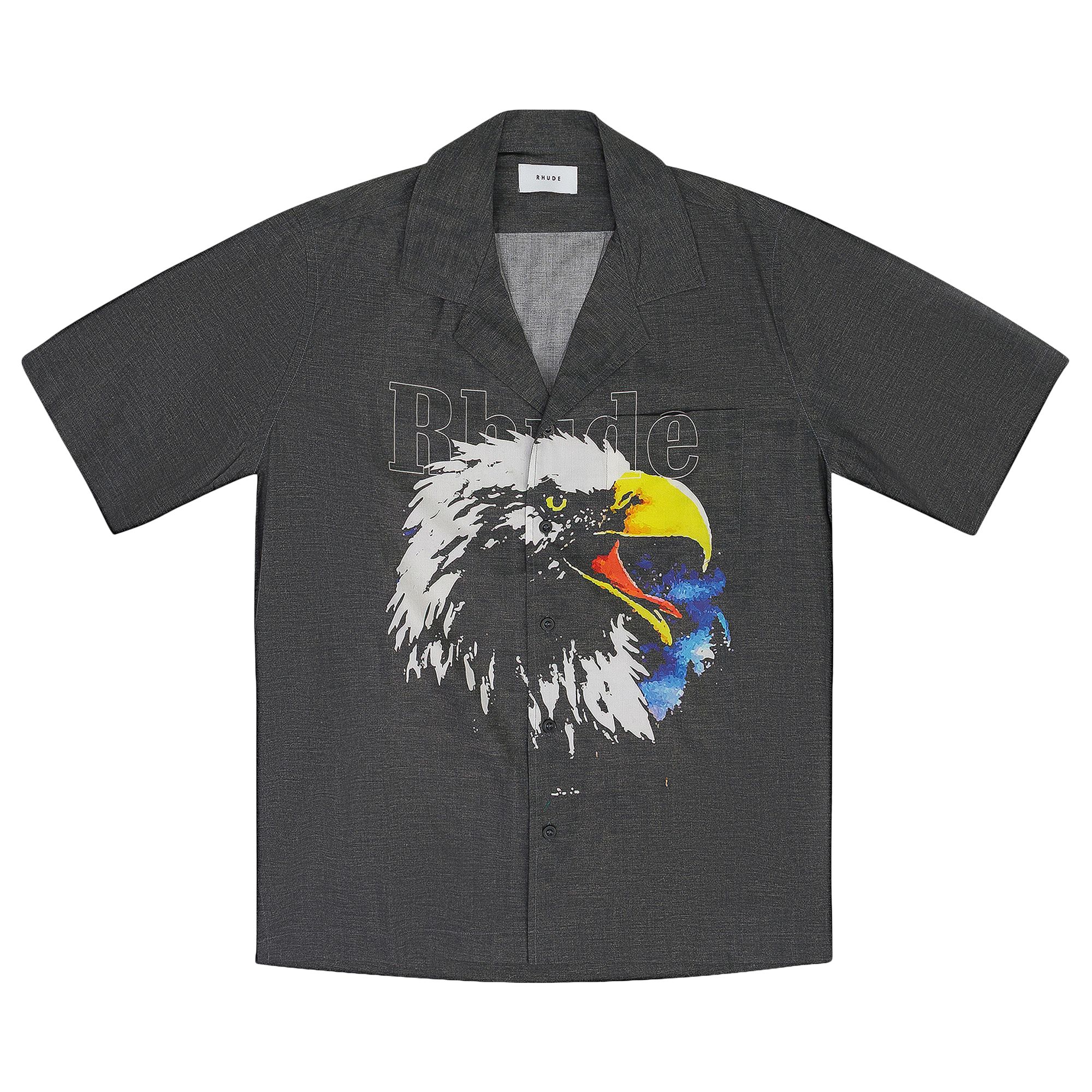 RHUDE Pre-owned Eagle Savage Button Down Shirt 'grey' | Men's Size Xs In Gray
