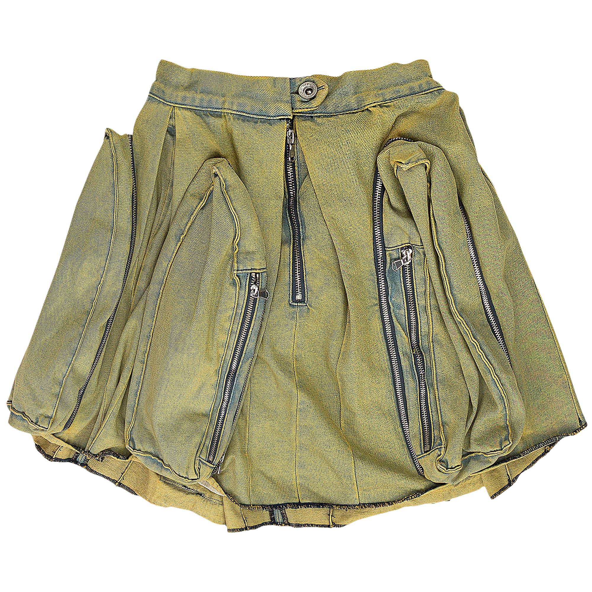 WHO DECIDES WAR Pre-owned Window Pocket Cargo Maxi Skirt 'green' | Women's Size 34