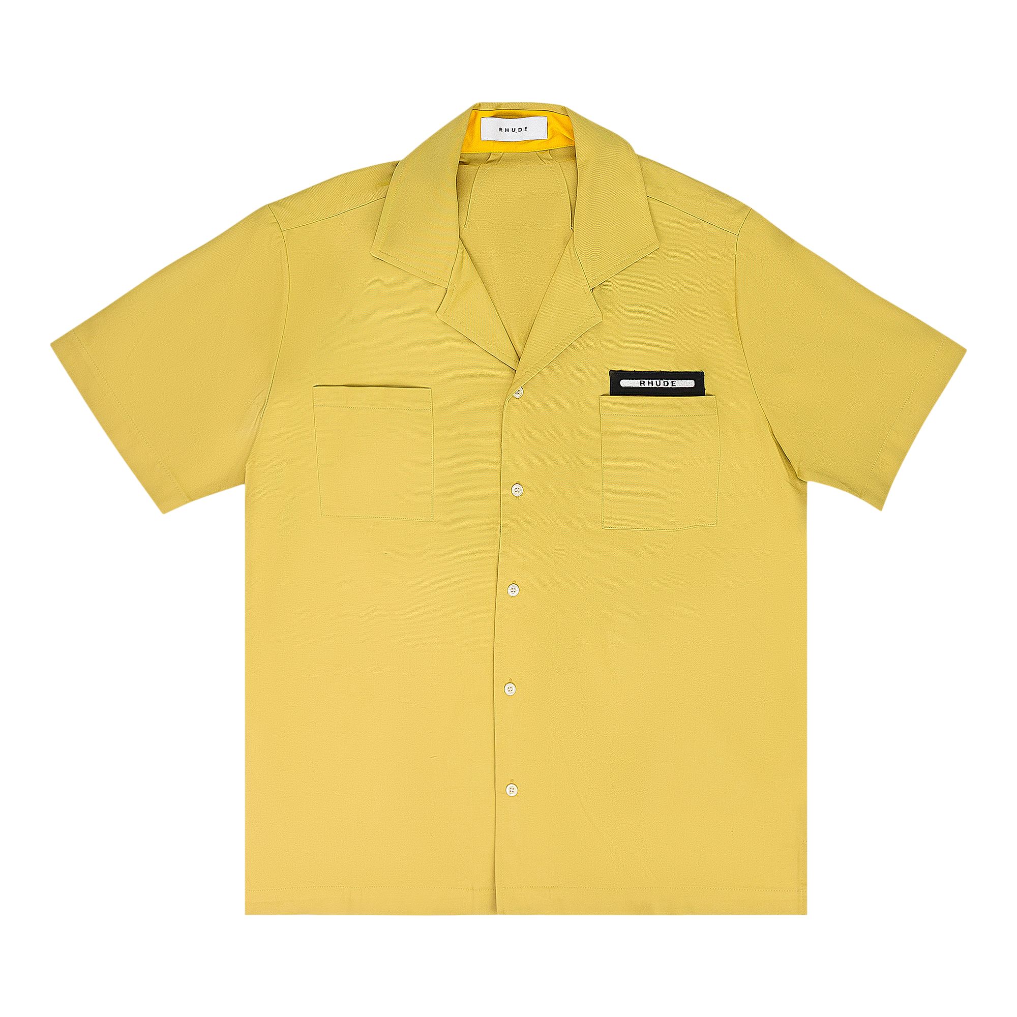 RHUDE Pre-owned Classic Point Button Down Shirt 'yellow' | Men's Size L