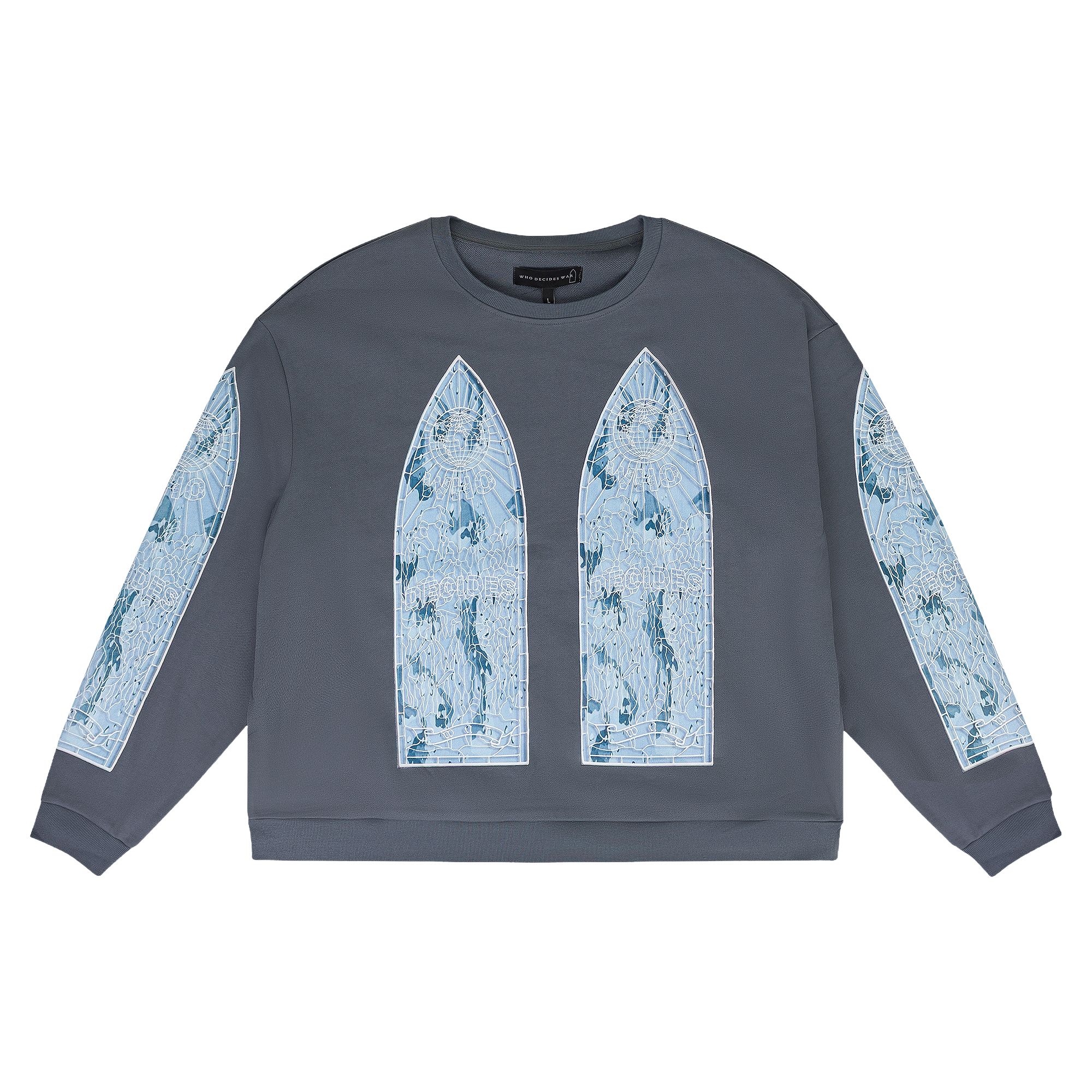 Pre-owned Who Decides War Camo Glass Pullover Sweatshirt 'grey' | Men's Size M In Gray