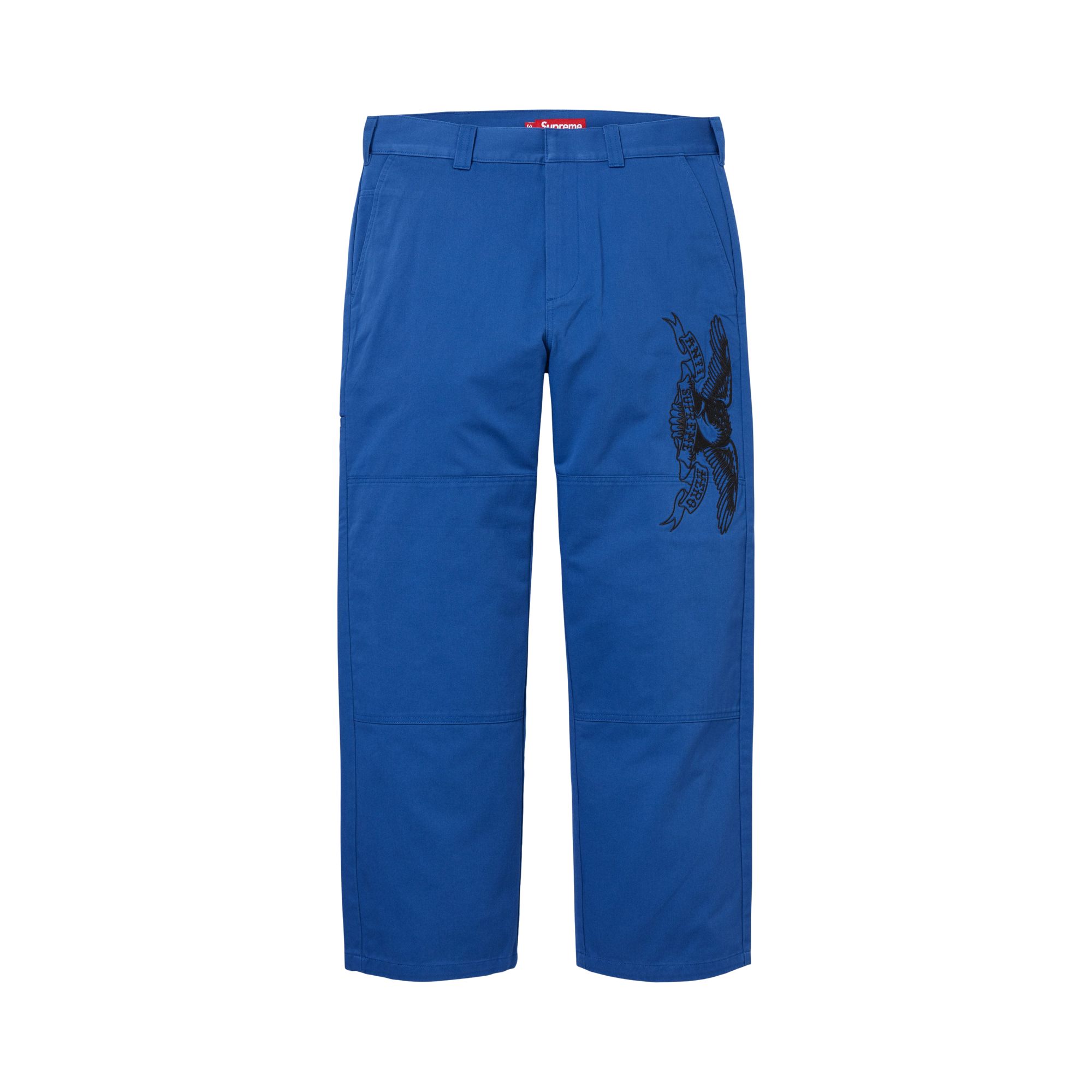 Pre-owned Supreme X Antihero Work Pant 'royal' | Blue | Men's Size 34