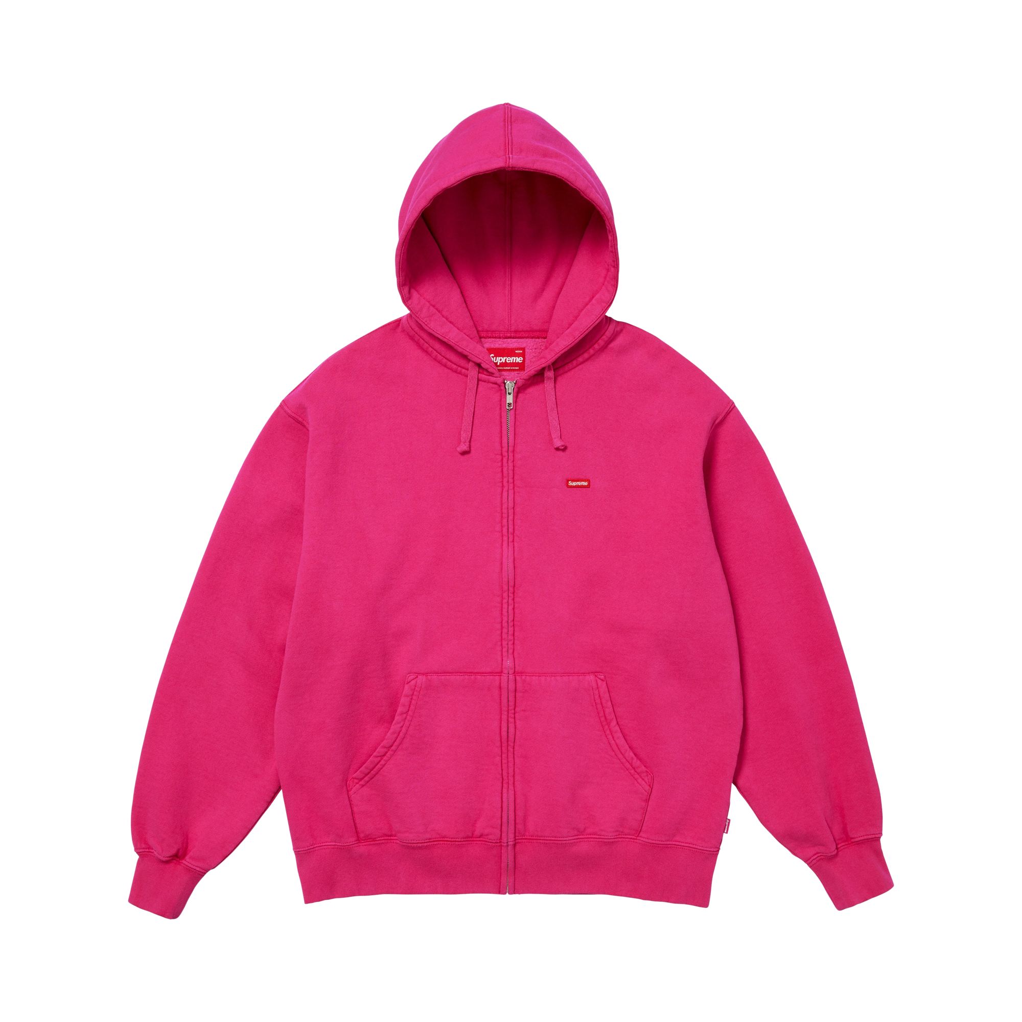SUPREME Pre-owned Small Box Zip Up Hooded Sweatshirt 'fuchsia' | Pink | Men's Size M