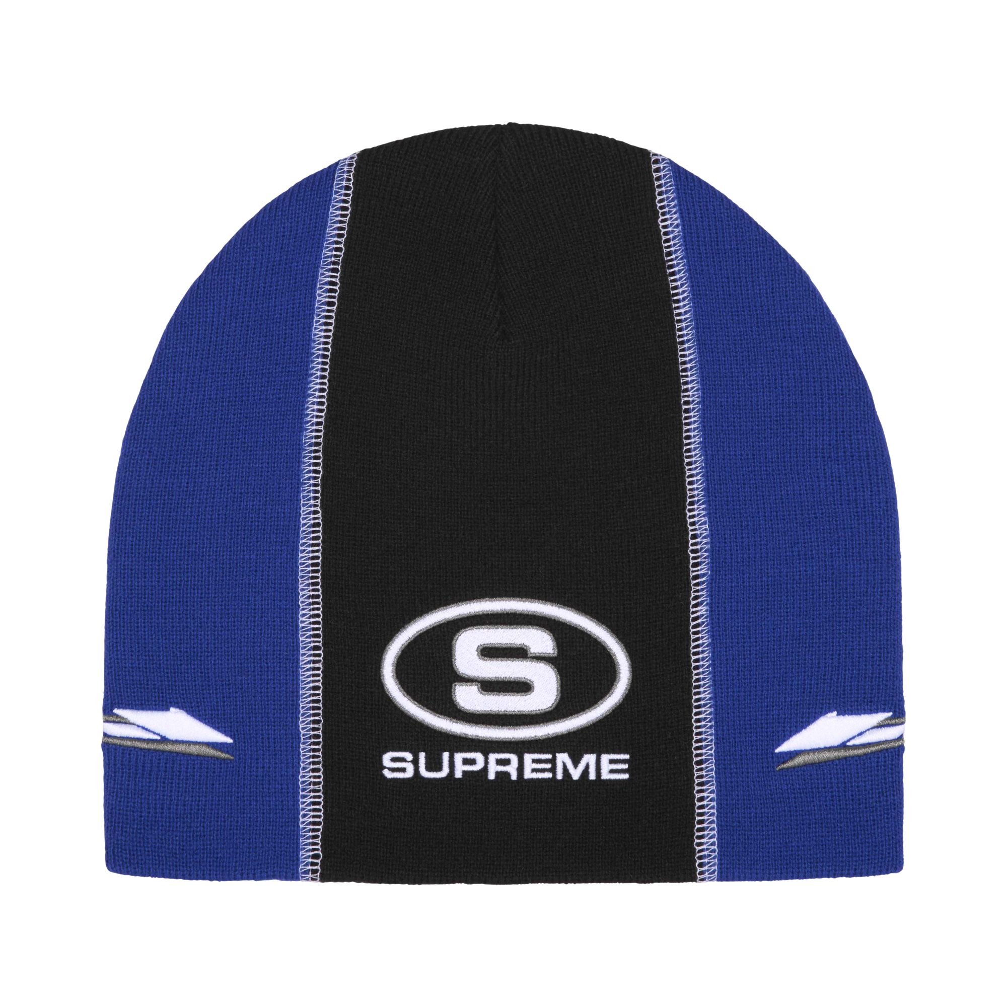 Click to view more detailed imagery on our partner's website Pre-owned Supreme Racing Panel Beanie 'navy' | Blue | Men's Size Onesize
